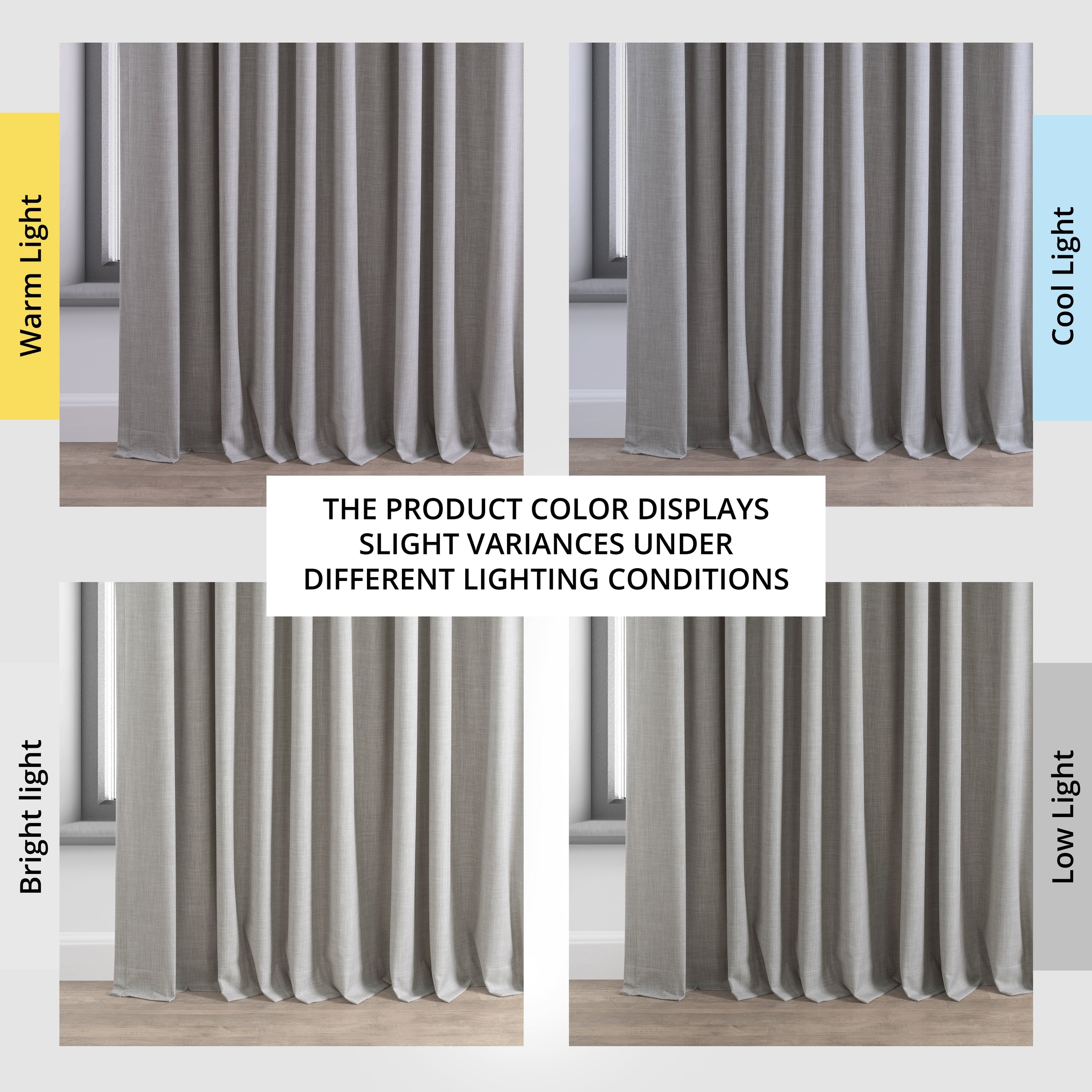 Exclusive Fabrics Extra Wide Performance Linen Blackout Curtains (1 Panel) Thermal Insulated Window Curtains