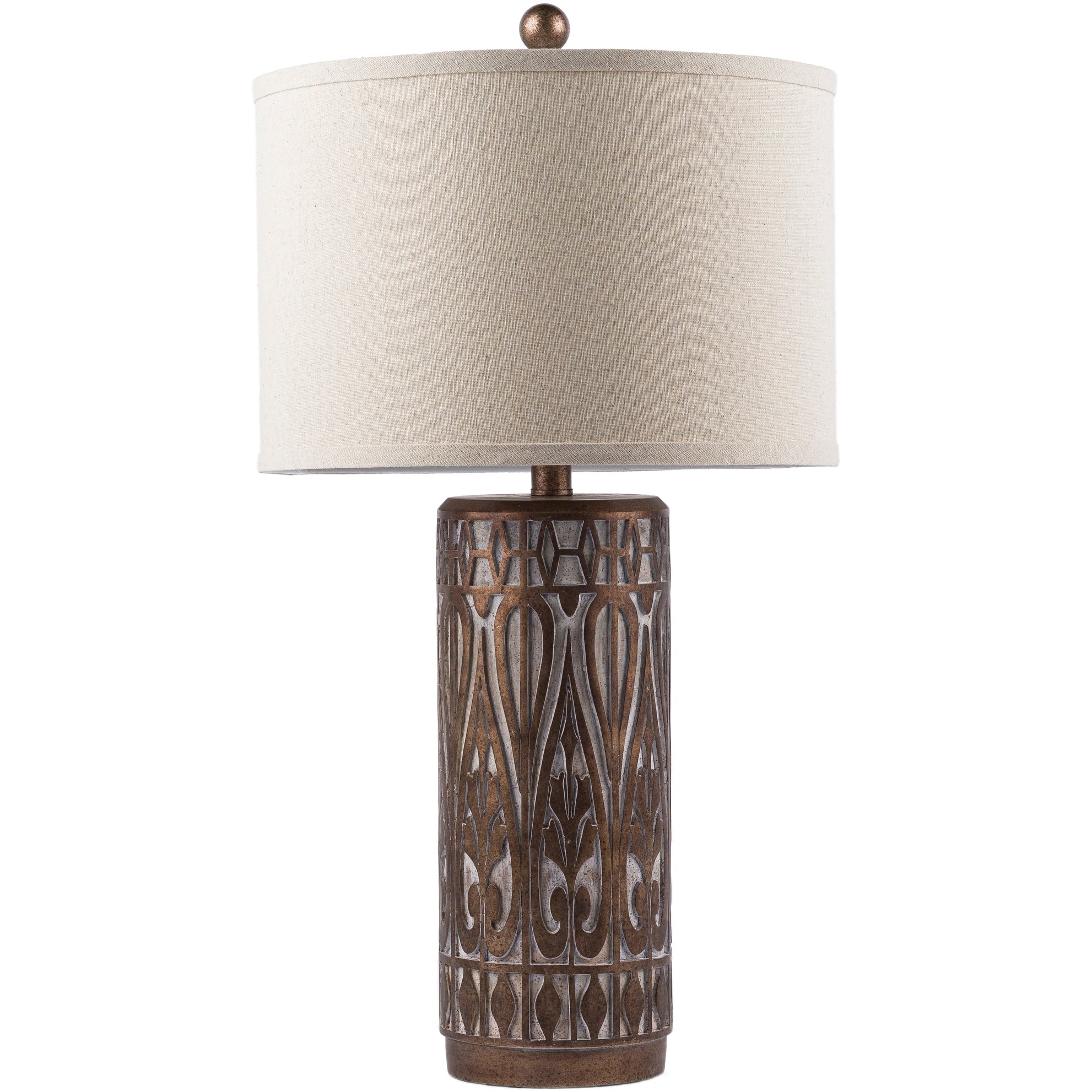 Livabliss Marnie Bronze Bohemian Table Lamp - 26H x 14W x 14D