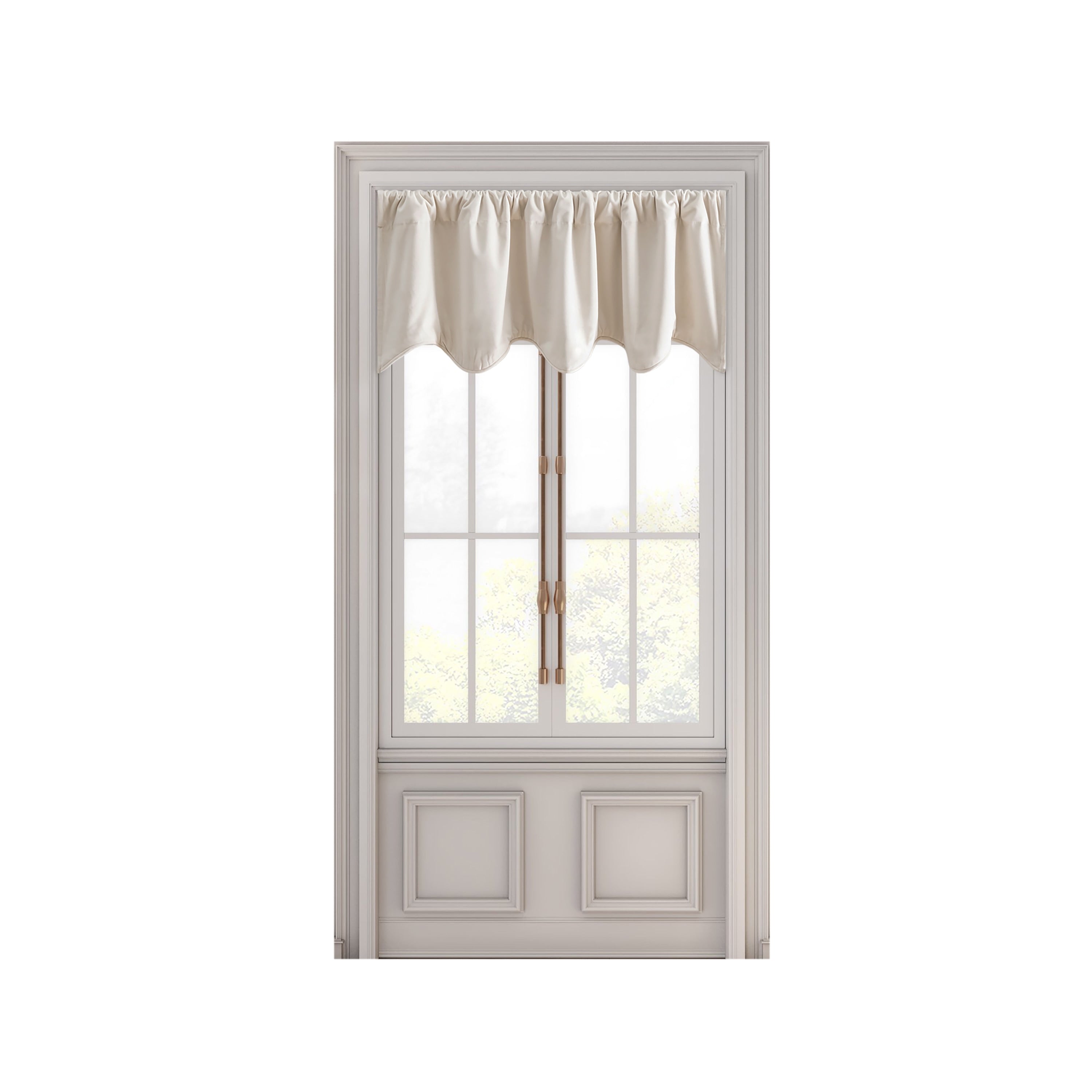 Premium Velvet Lined Scalloped Curtain Valance