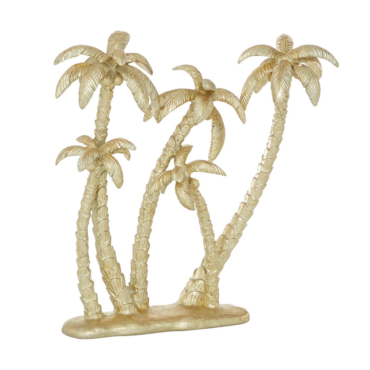 Polyresin Tree Palm Decorative Sculpture - Gold - Roche River Decor