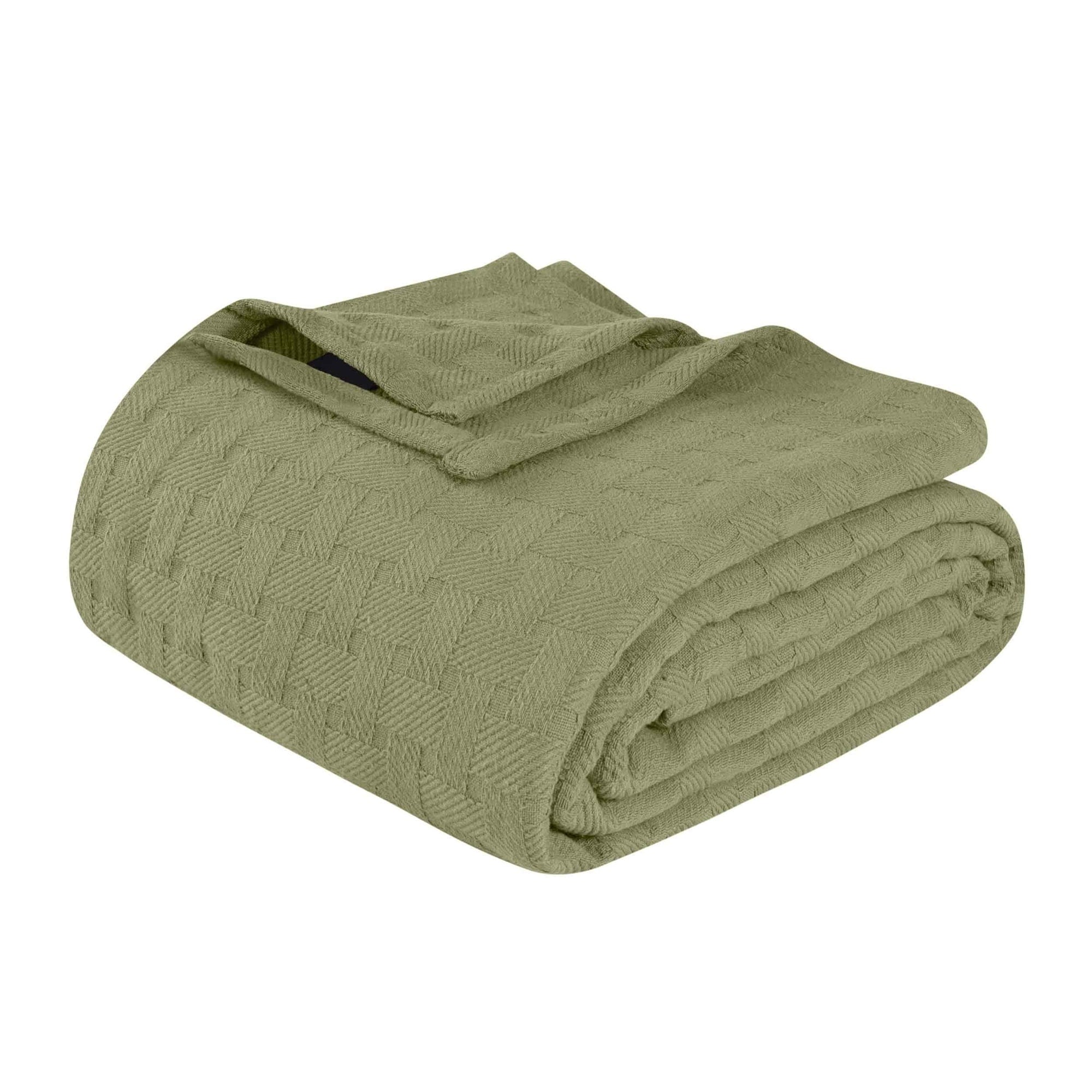 Superior Basketweave All-Season Bedding Cotton Blanket