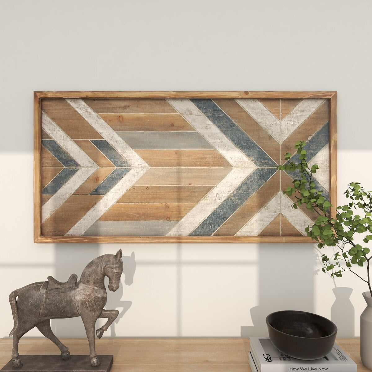 Wooden Geometric Handmade Southwestern Home Wall Decor - Multi Colored - Roche River Decor