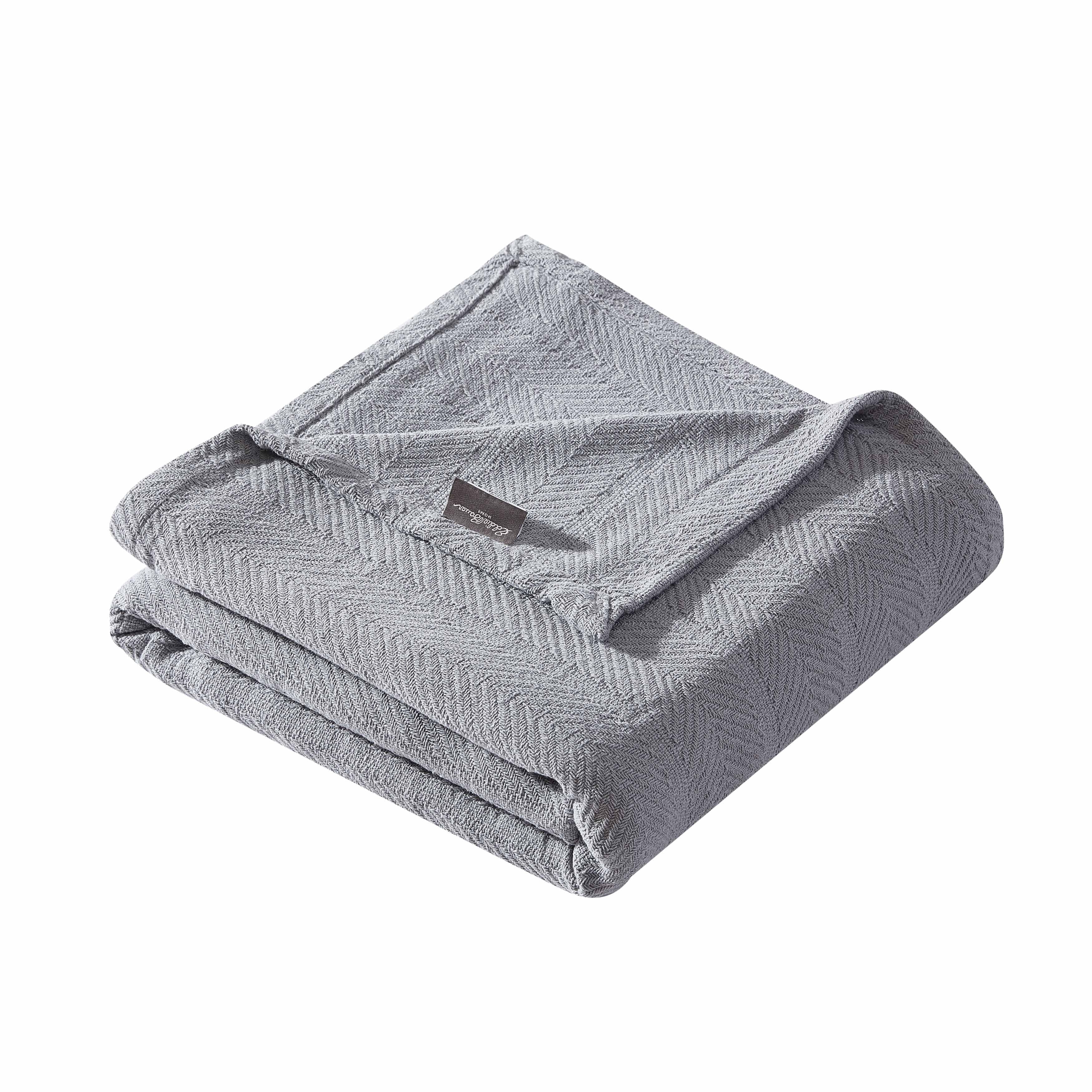 Eddie Bauer Herringbone Cotton Reversible Blanket