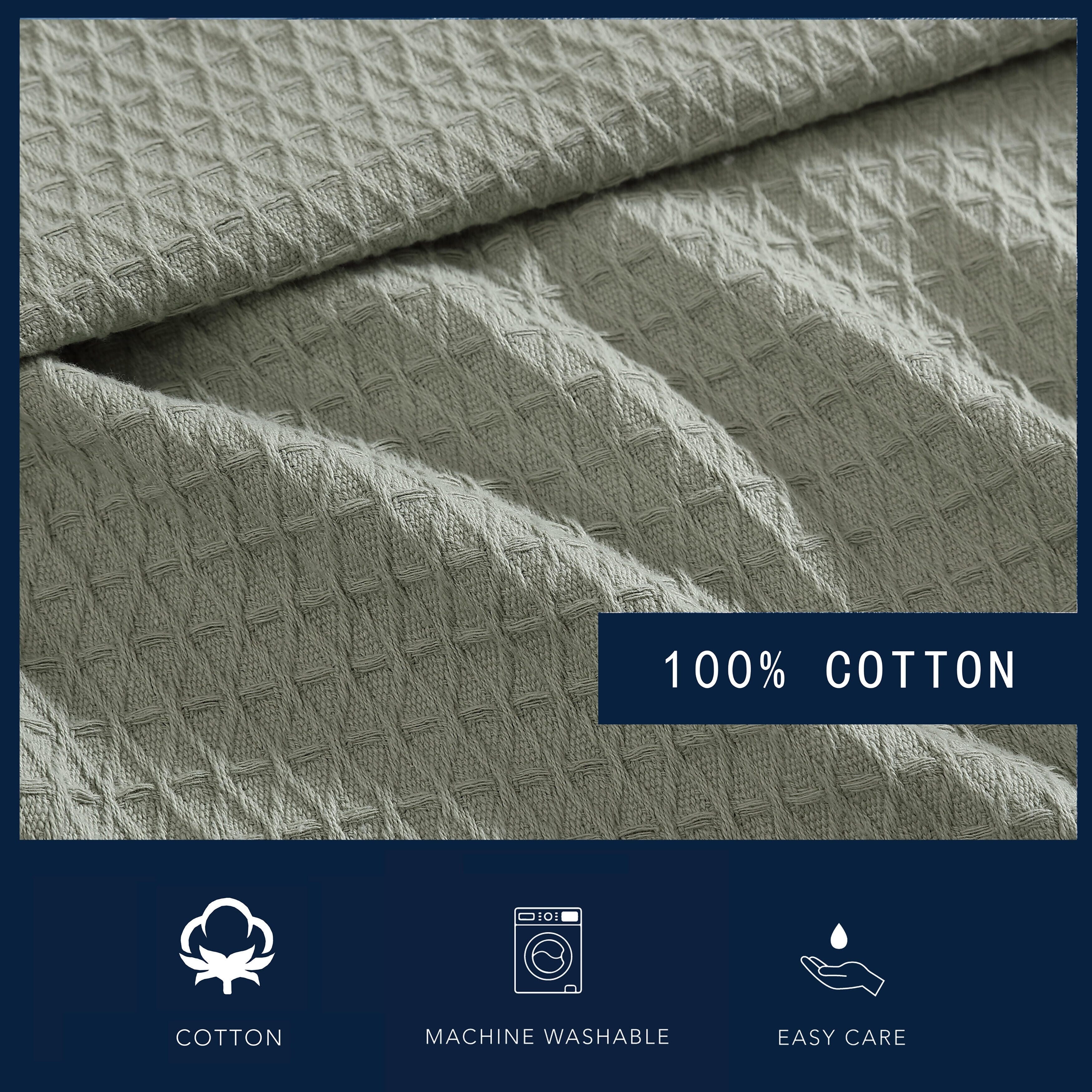 Nautica Baird Diamond Knit Solid Cotton Blanket