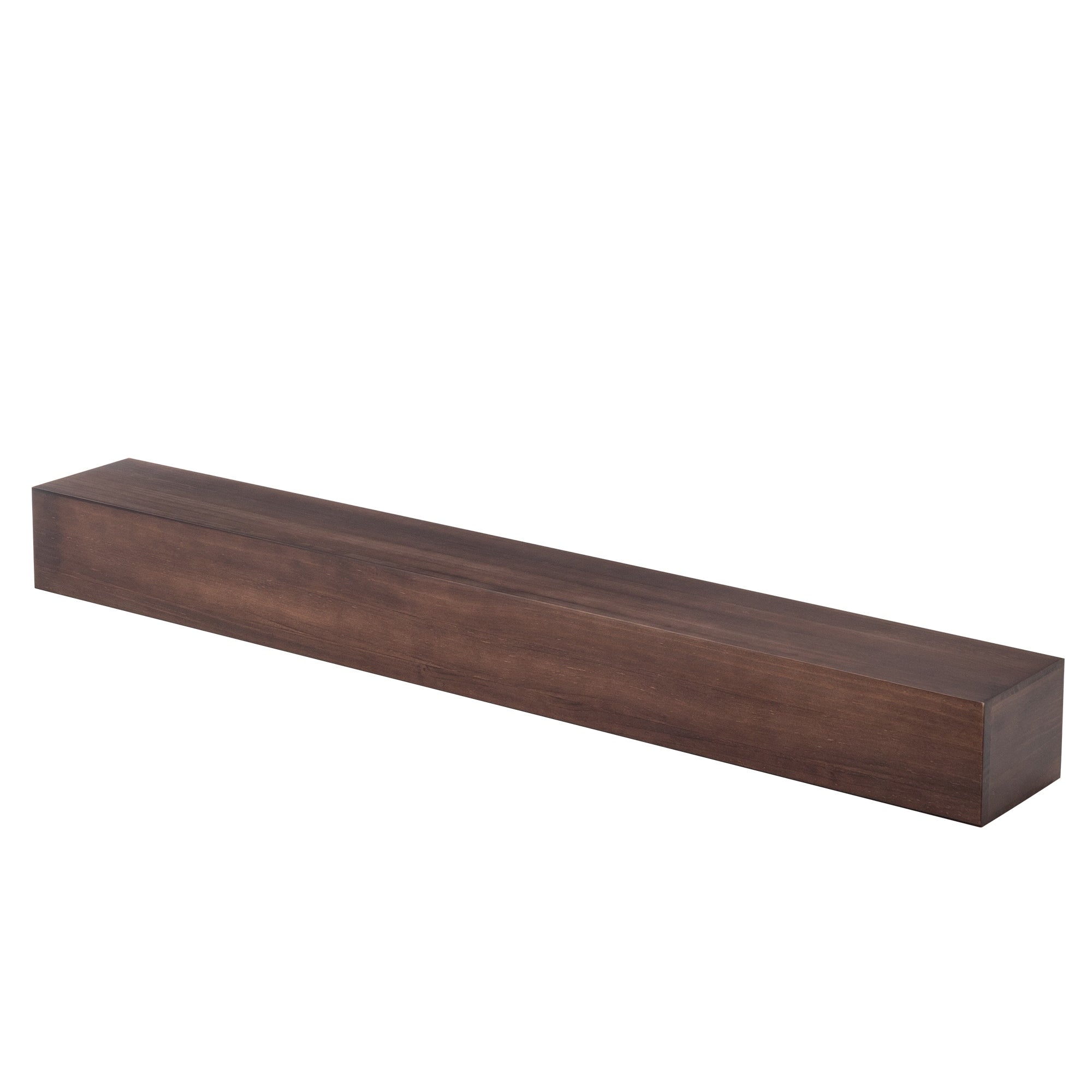 Solid Pine Wall Mounted 72-inch Fireplace Mantel Floating Shelf Brown