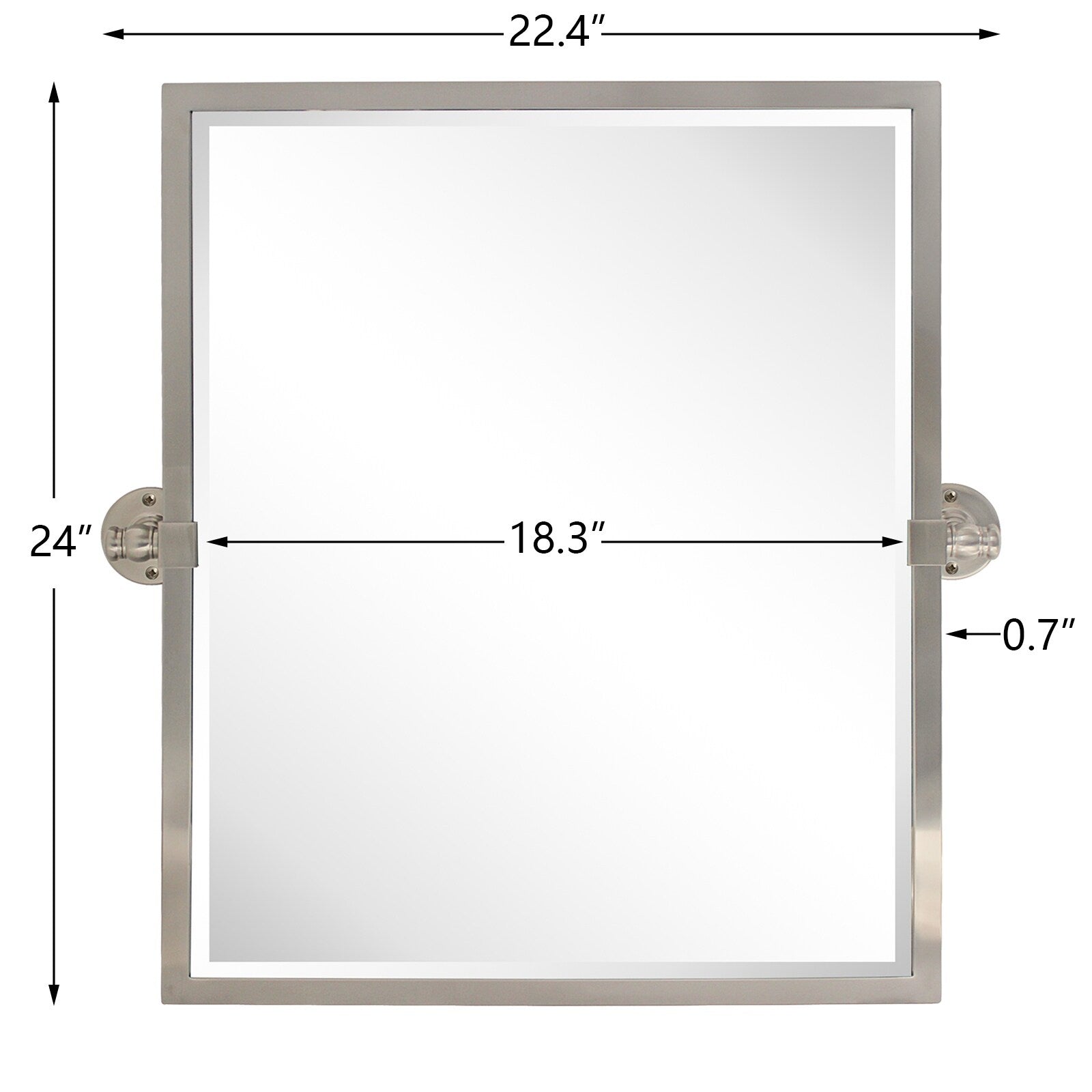 TEHOME Blakley Rectangle Metal Wall Mirror