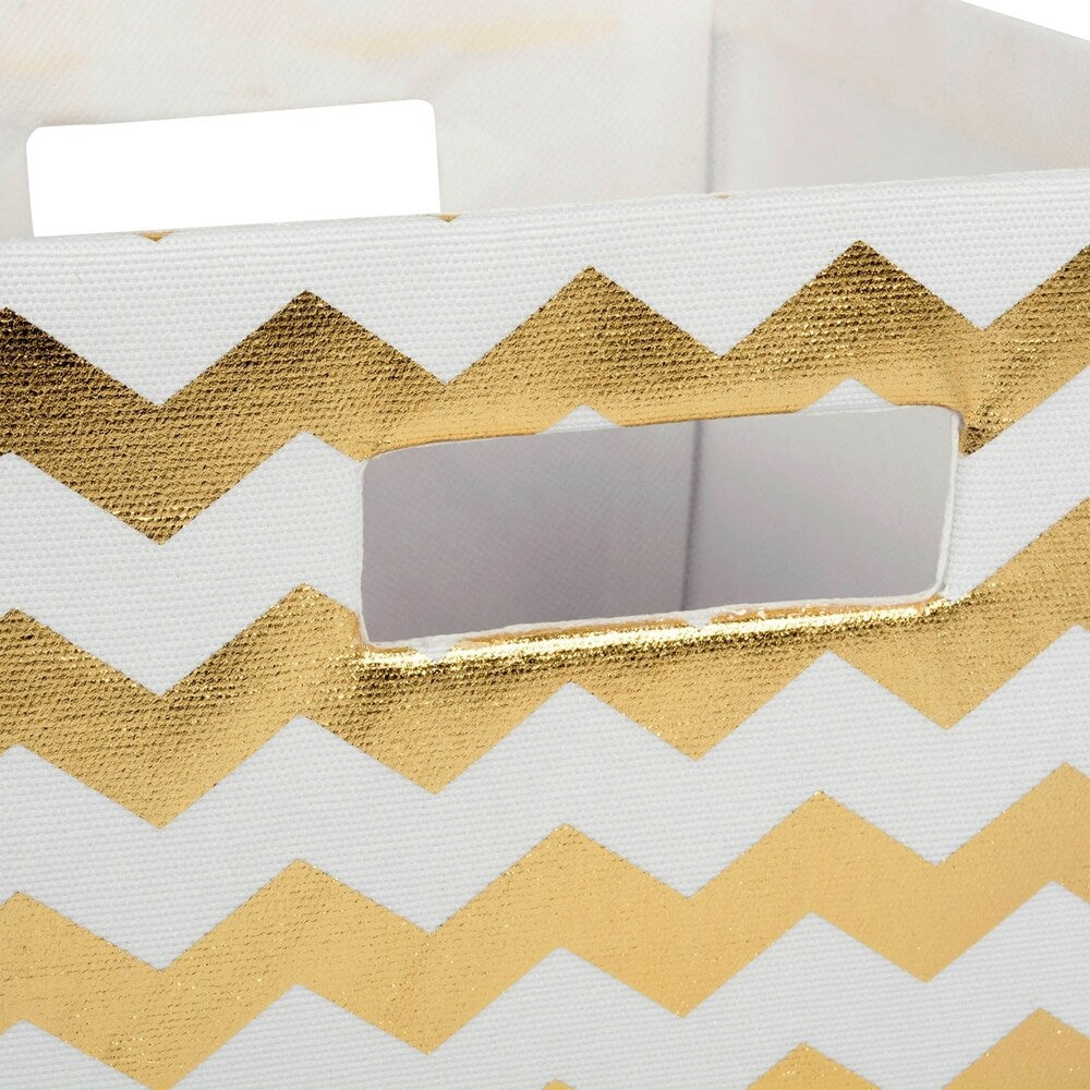 DII Hardsided Chevron Decorative Storage Trapezoid