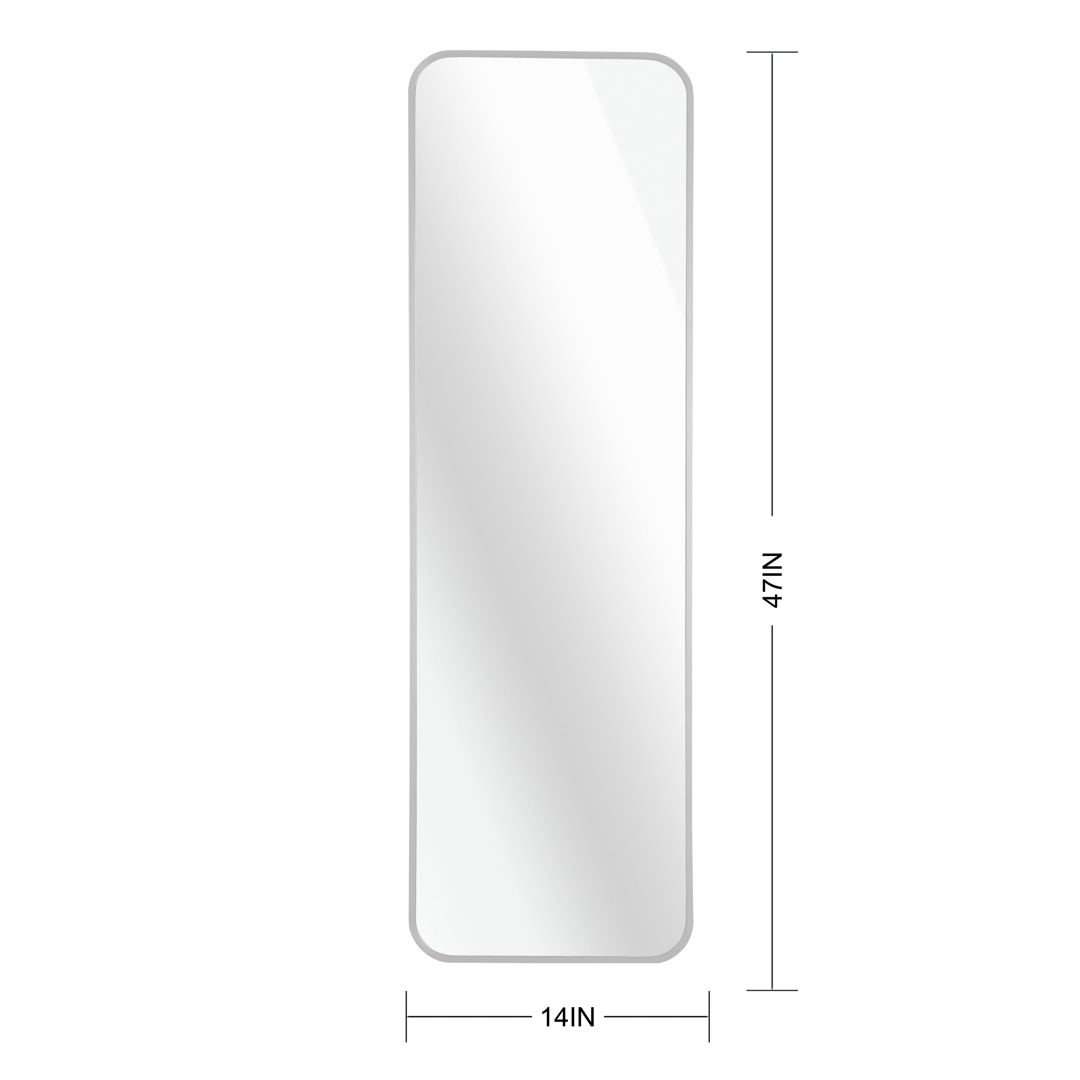 47 x 14 Door Mirror with Metal Frame