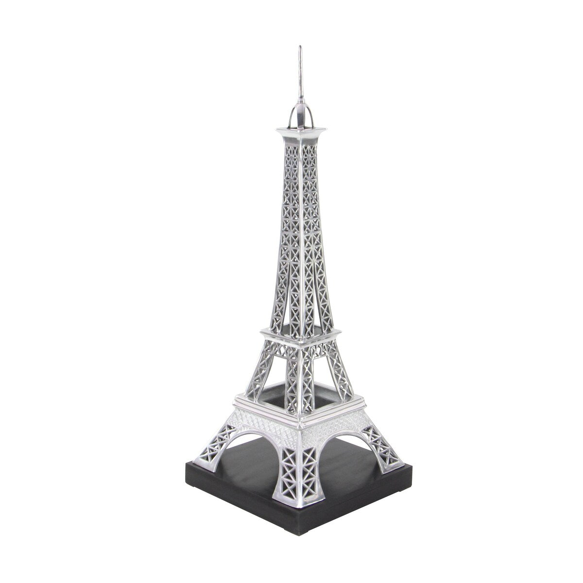 Aluminum Metal Eiffel Tower Decorative Sculpture - Silver - Roche River Decor