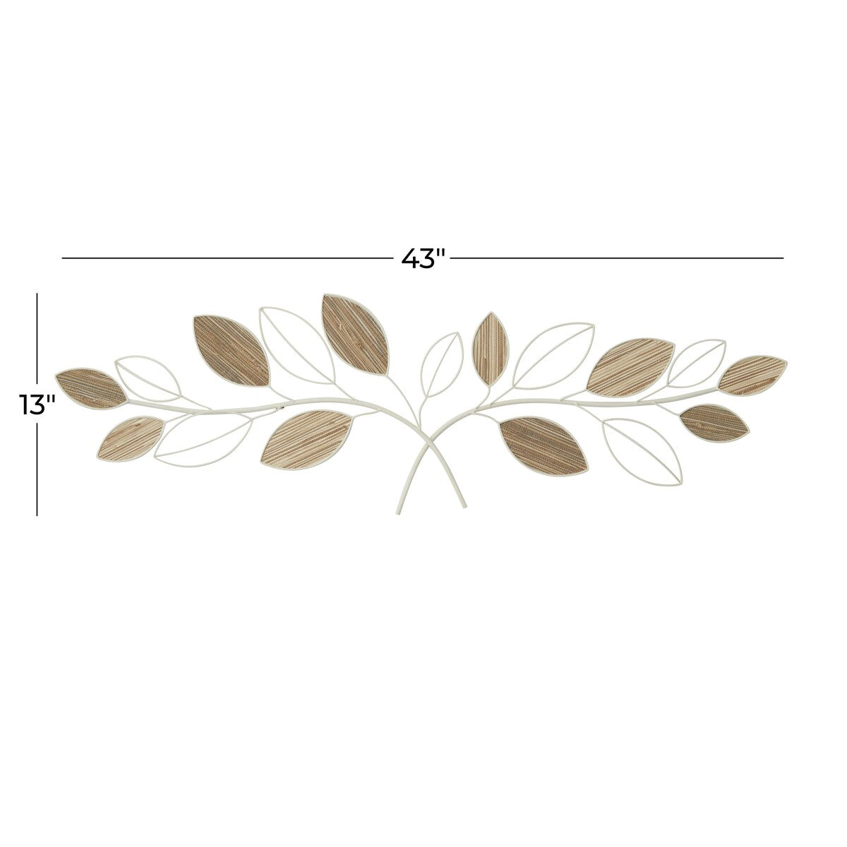 Metal Leaf Home Wall Decor - Brown - Roche River Decor