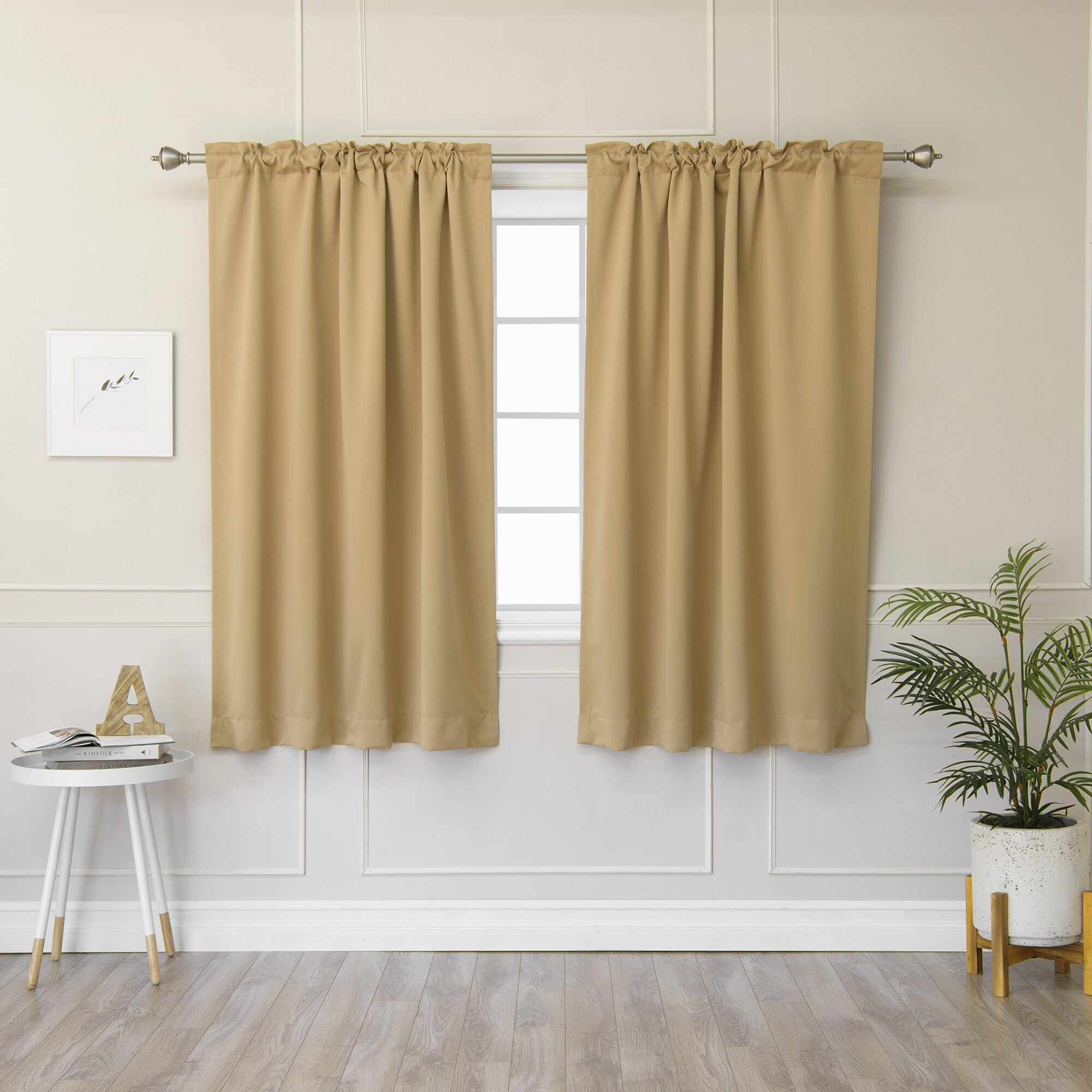 Aurora Home Insulated Thermal 63-inch Blackout Curtain Panel Pair