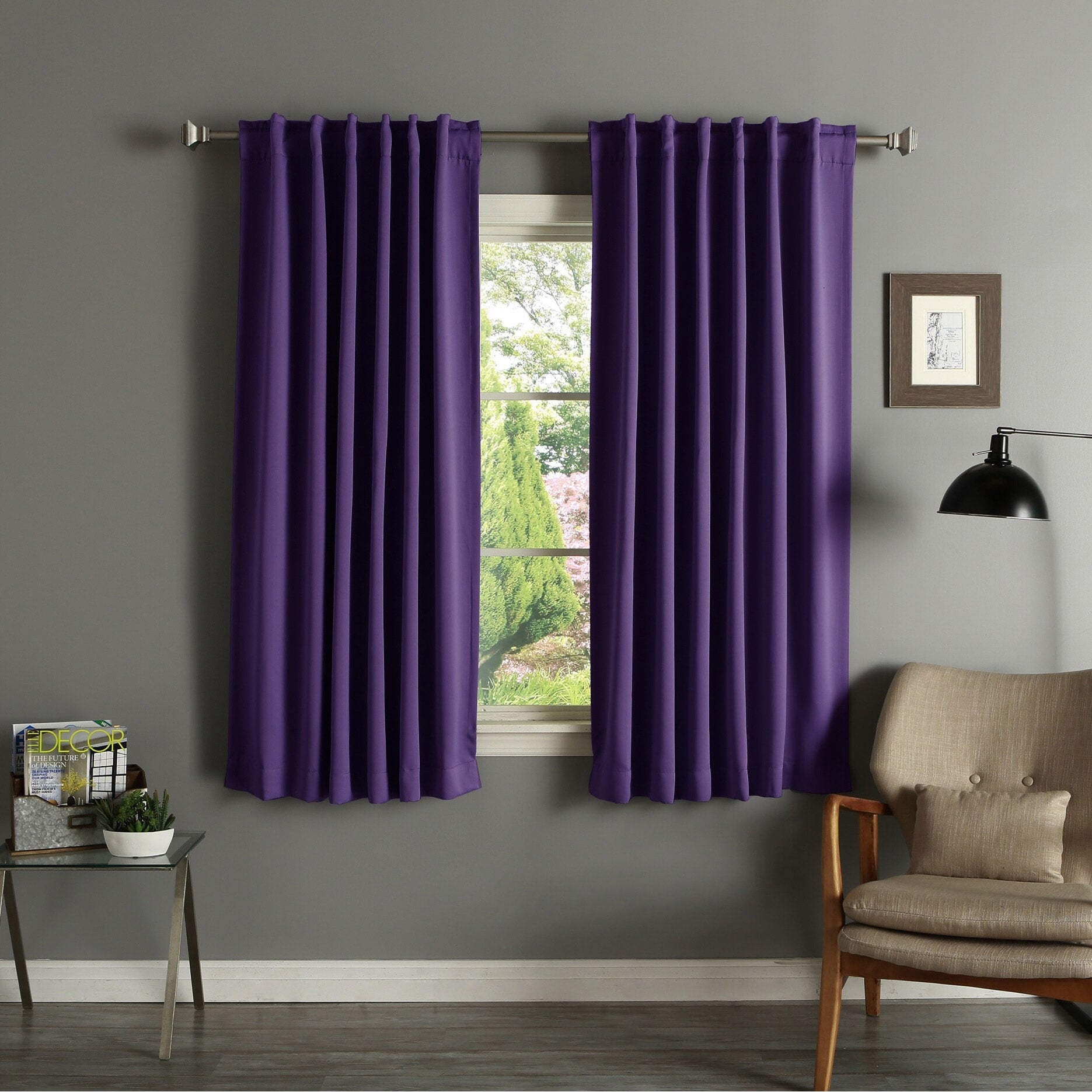 Aurora Home Insulated Thermal 63-inch Blackout Curtain Panel Pair