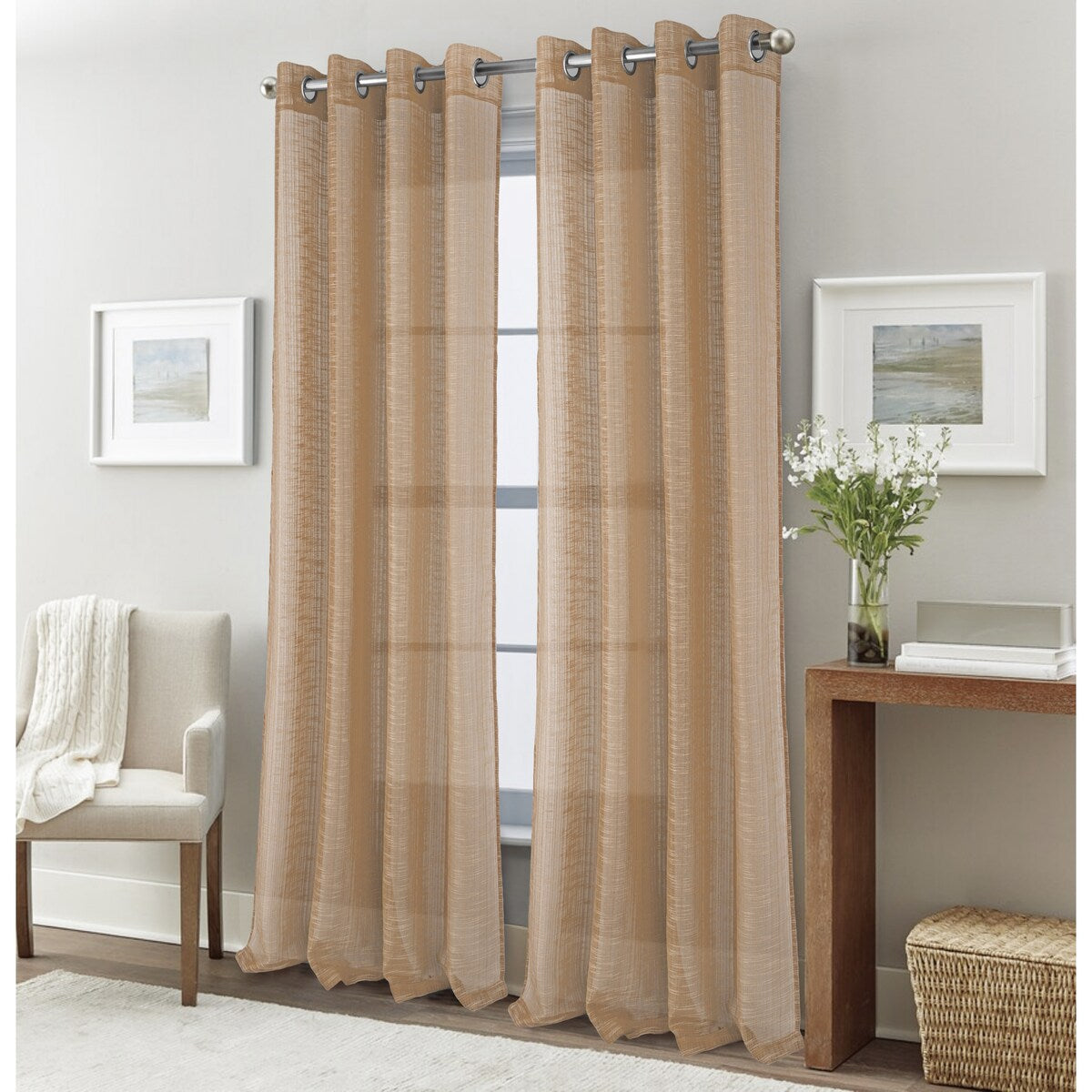 Dexter Linen Texture Window Curtain Panel