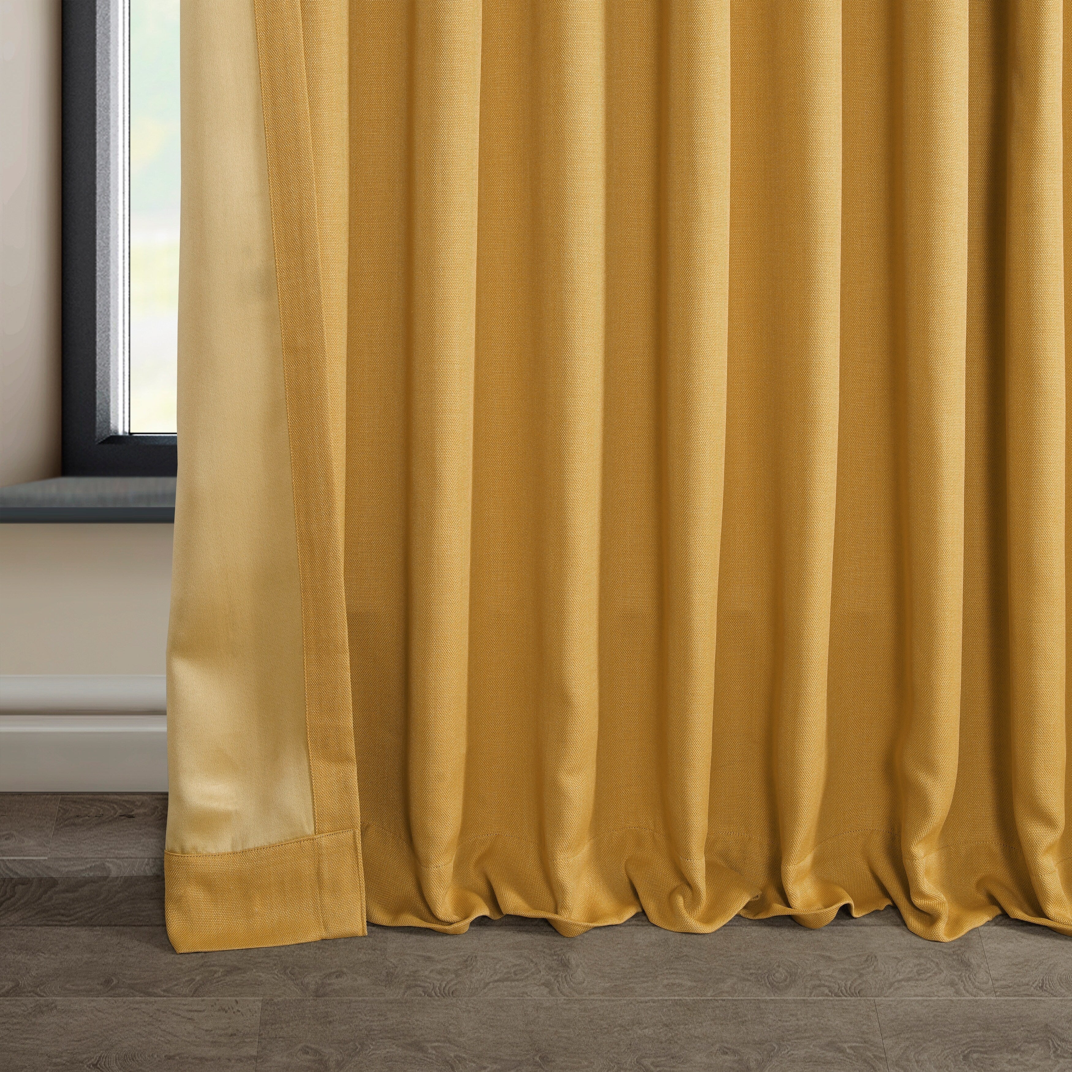 Exclusive Fabrics Faux Linen Extra Wide Room Darkening Curtains (1 Panel)