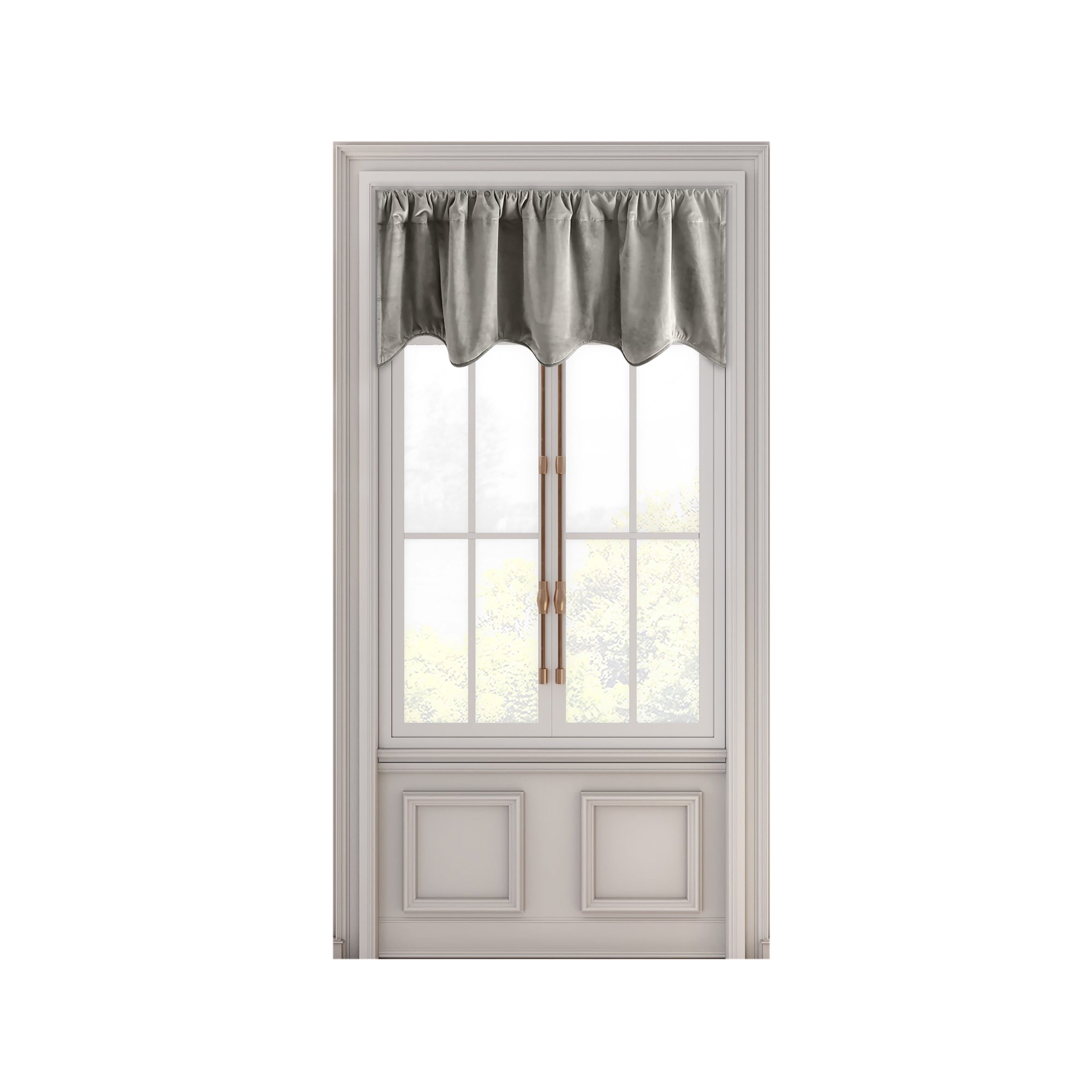 Premium Velvet Lined Scalloped Curtain Valance