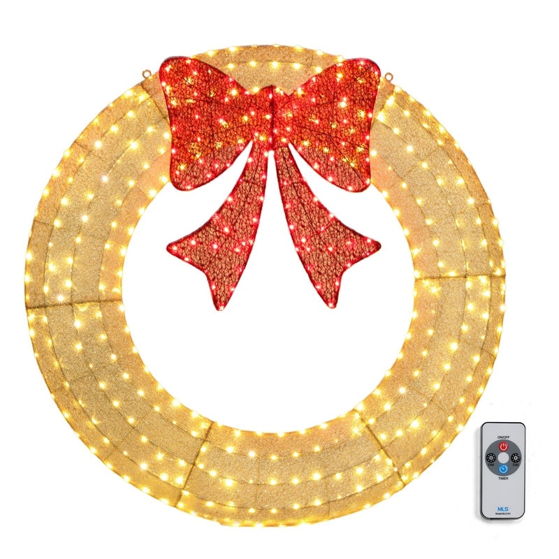 Pre-Lit Outdoor Christmas Wreath Decoration