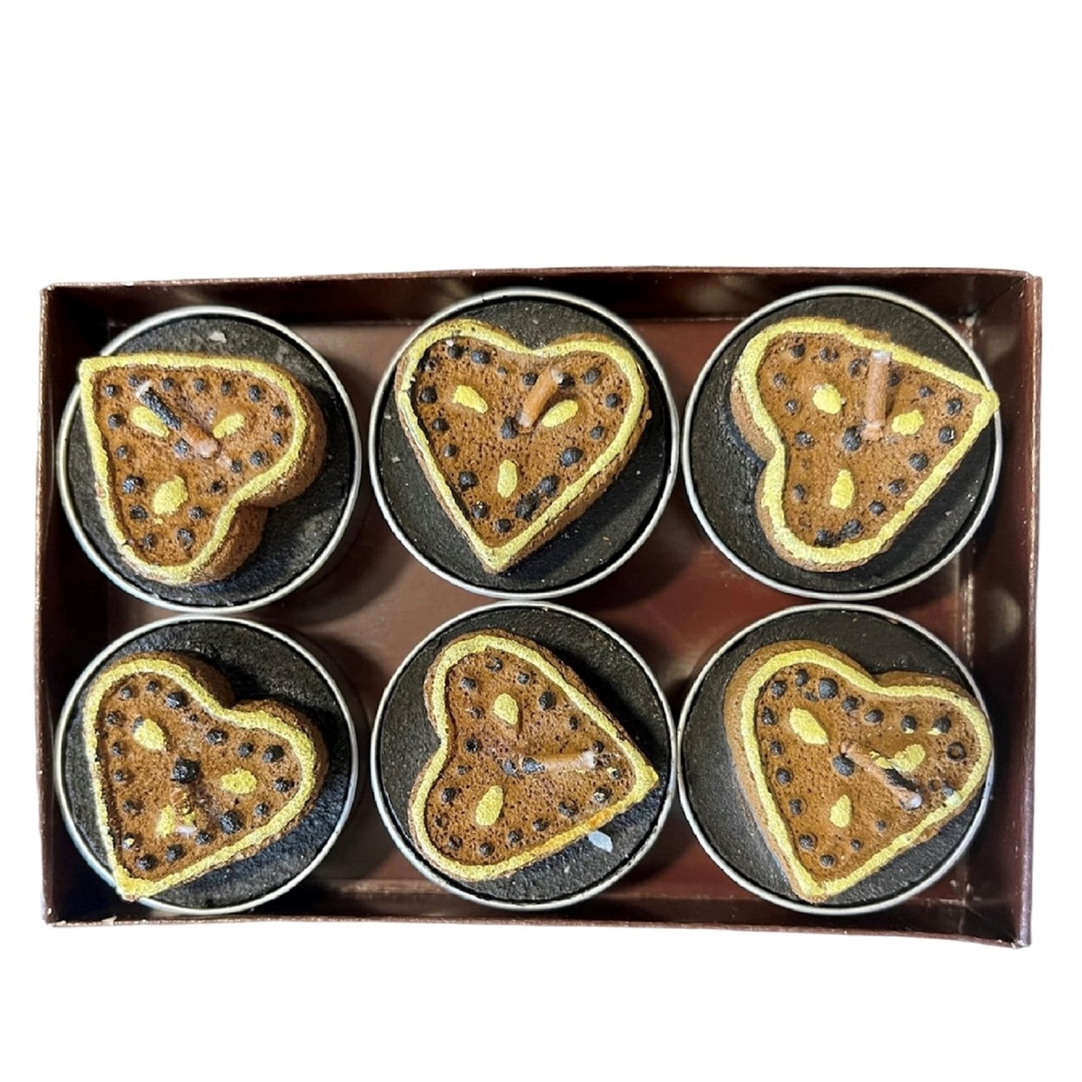 Tealight Set / 6 Chocolate Cakes- A