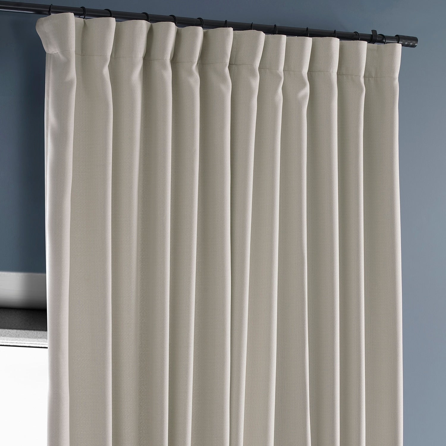 Exclusive Fabrics Faux Linen Extra Wide Room Darkening Curtains (1 Panel)