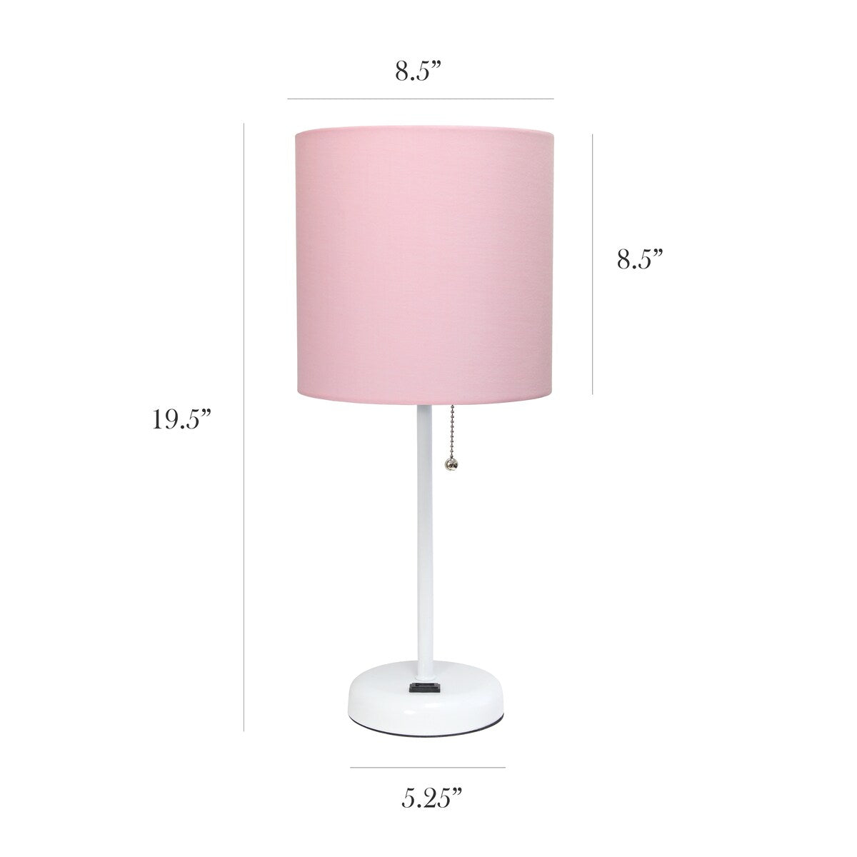 Simple Designs 9.5 Desk Lamp with Charging Outlet and LED Bulb Included - 19.50