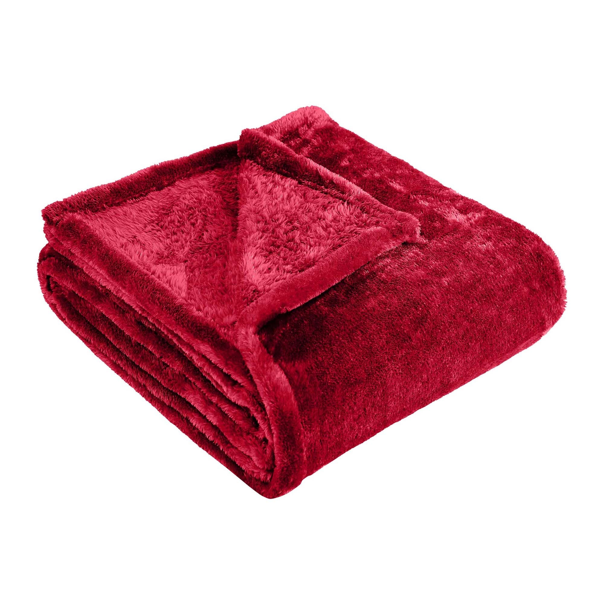 Superior Classic Solid Fleece Blanket Plush Medium Weight