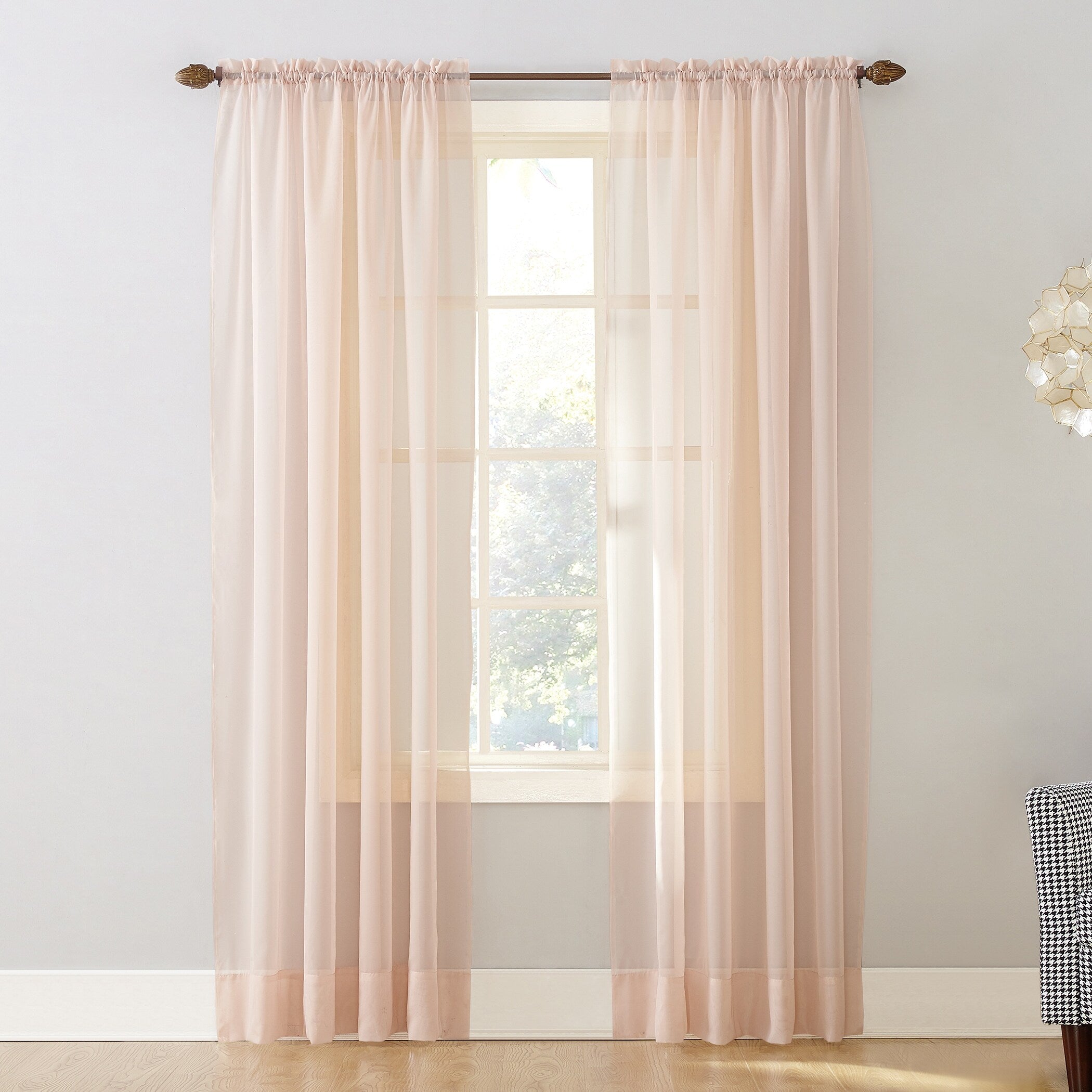 No. 918 Emily Voile Sheer Rod Pocket 1-Piece Curtain Panel, Single Panel