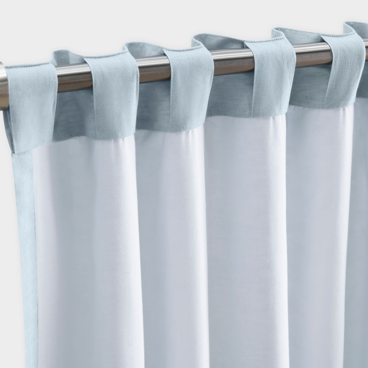 Serene Premium Linen-Cotton Blend Rod Pocket W Back Tabs short Curtain Panel