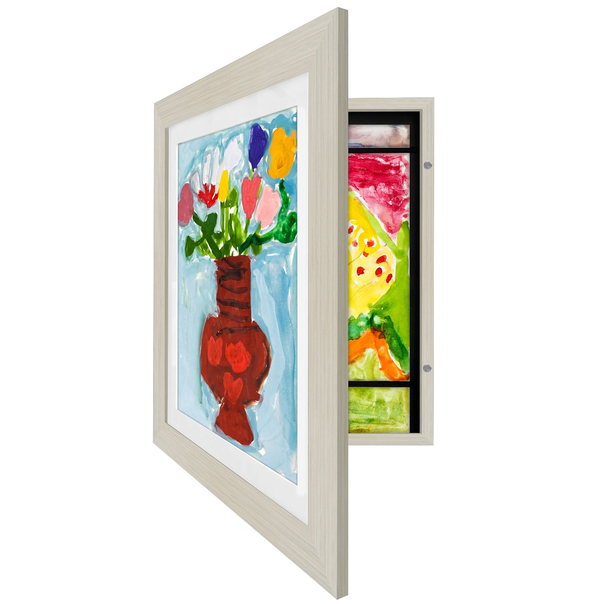 Americanflat 10x12.5 Front-loading Kids Art Frame with Mat