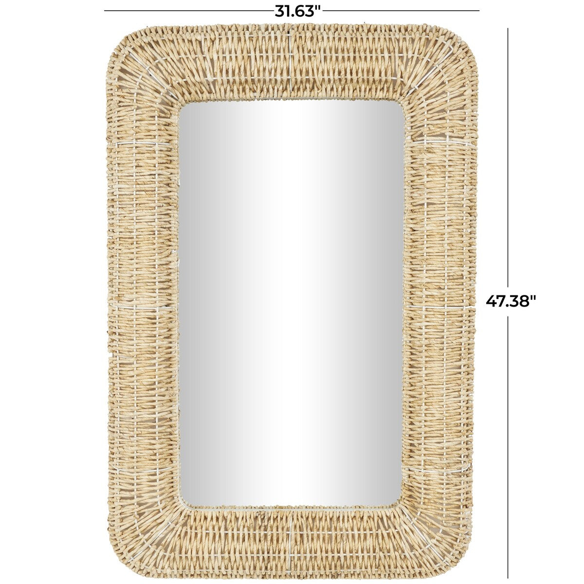 Handmade Rope Room Wall Mirror - Brown - Roche River Decor