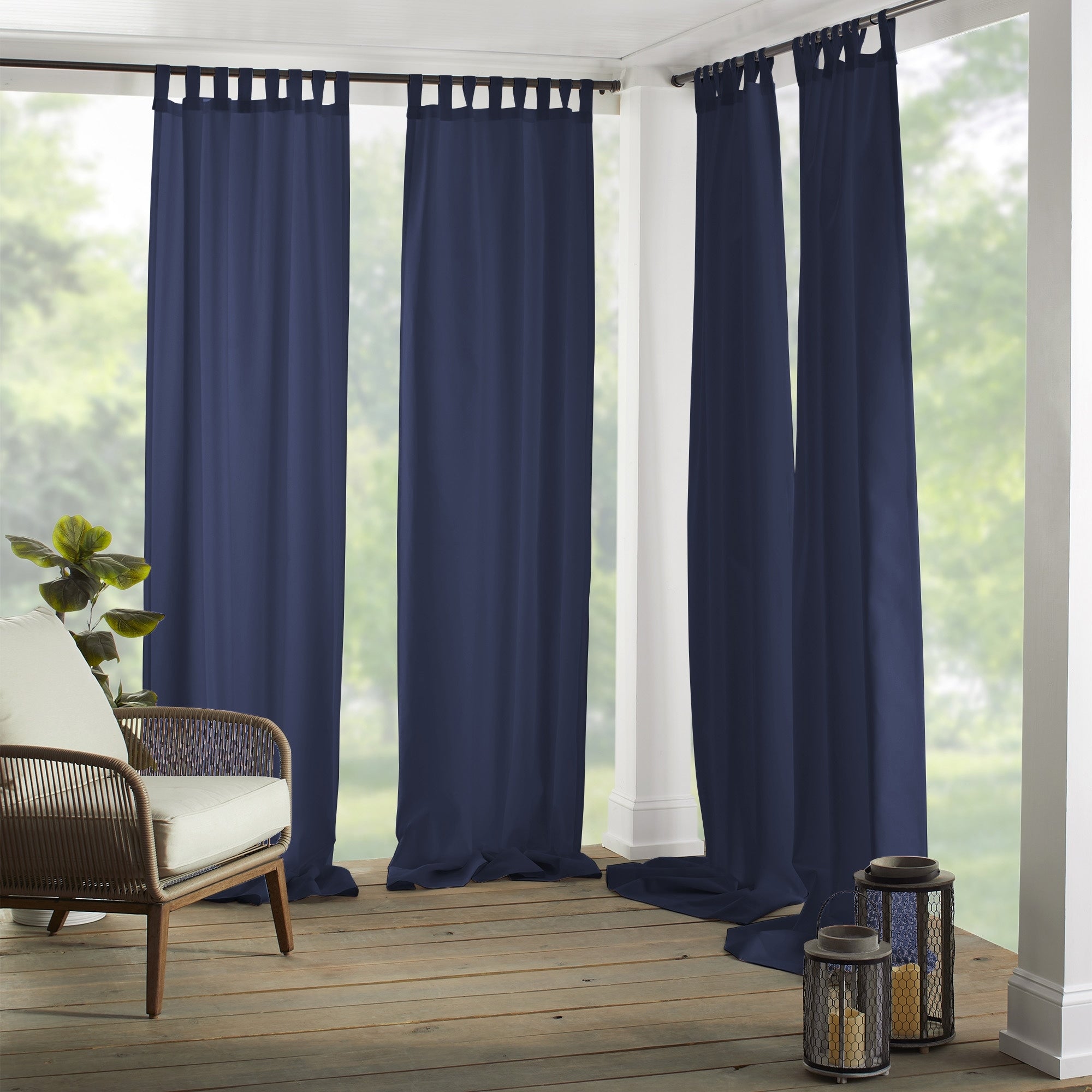 Matine Indoor/Outdoor Tab Top Single Curtain Panel