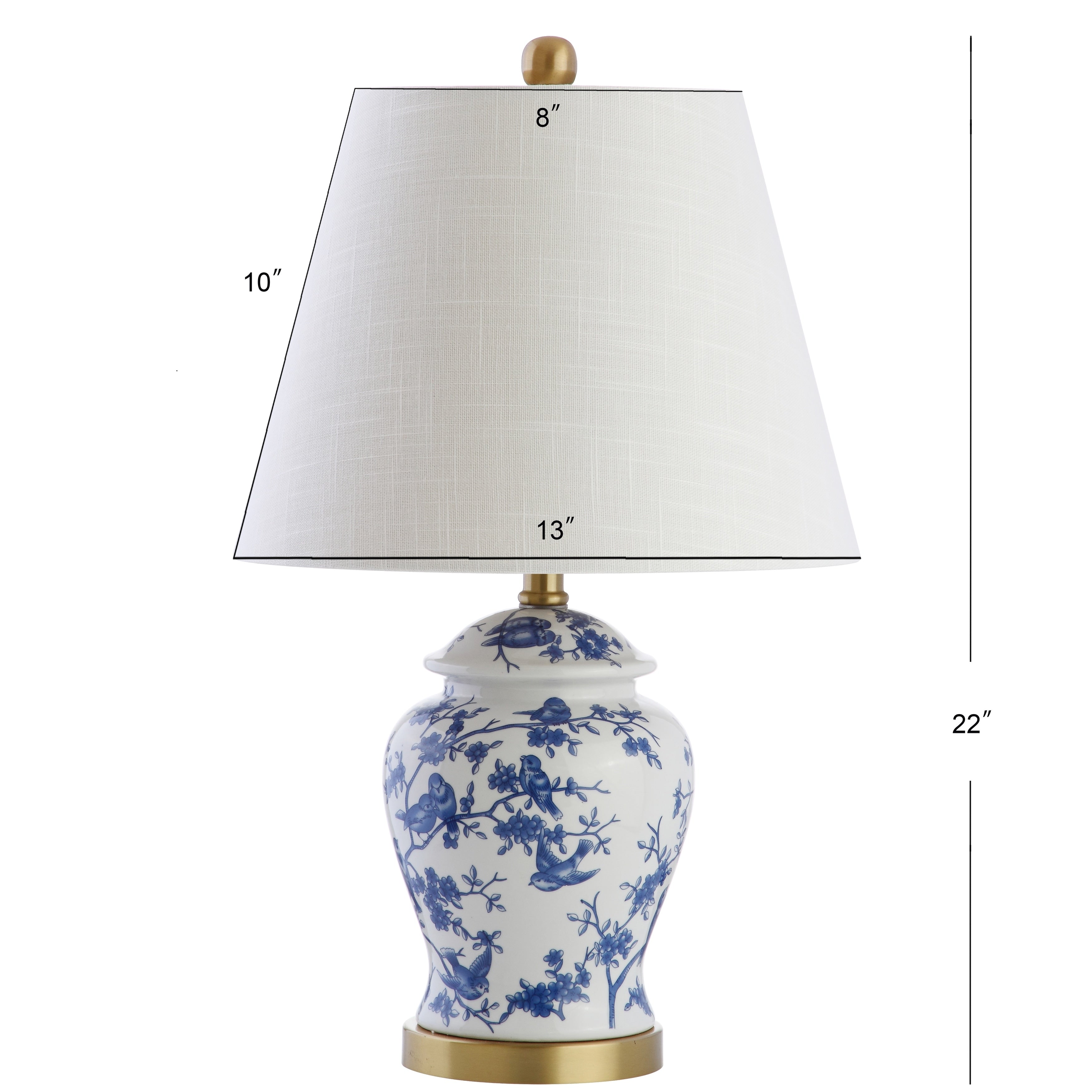 Choi 22 Chinoiserie Table Lamp, Blue/White (Set of 2) by JONATHAN Y