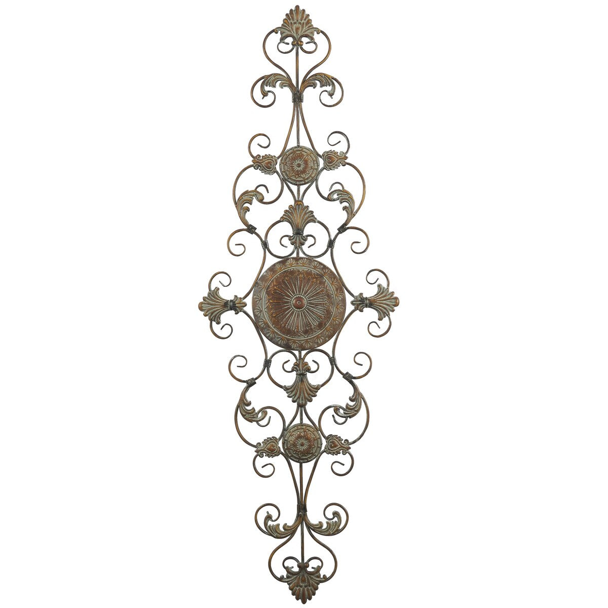 Metal Scroll Home Wall Decor - Brown - Roche River Decor