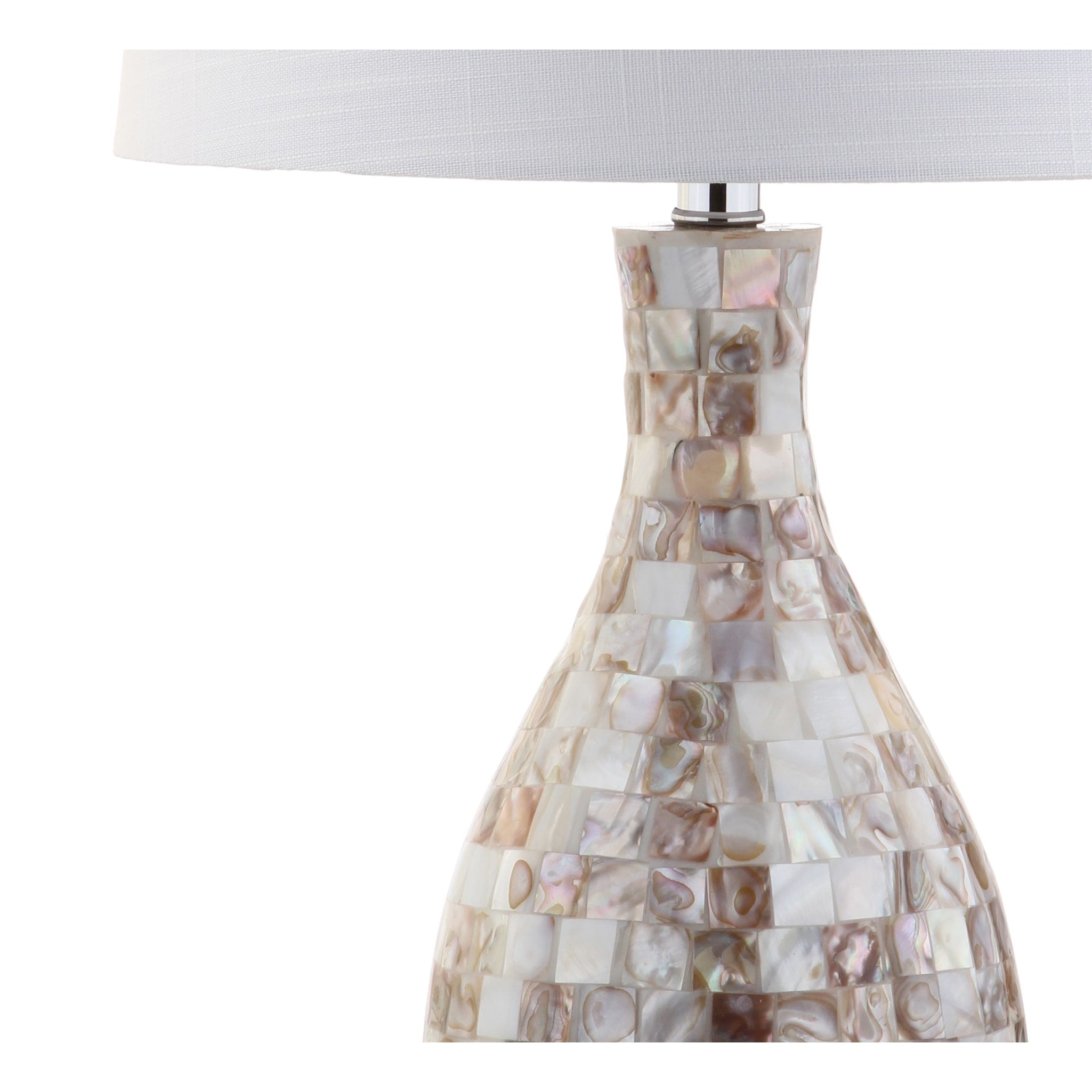 Zuri 26.5 Seashell LED Table Lamp, Ivory/Beige by JONATHAN Y