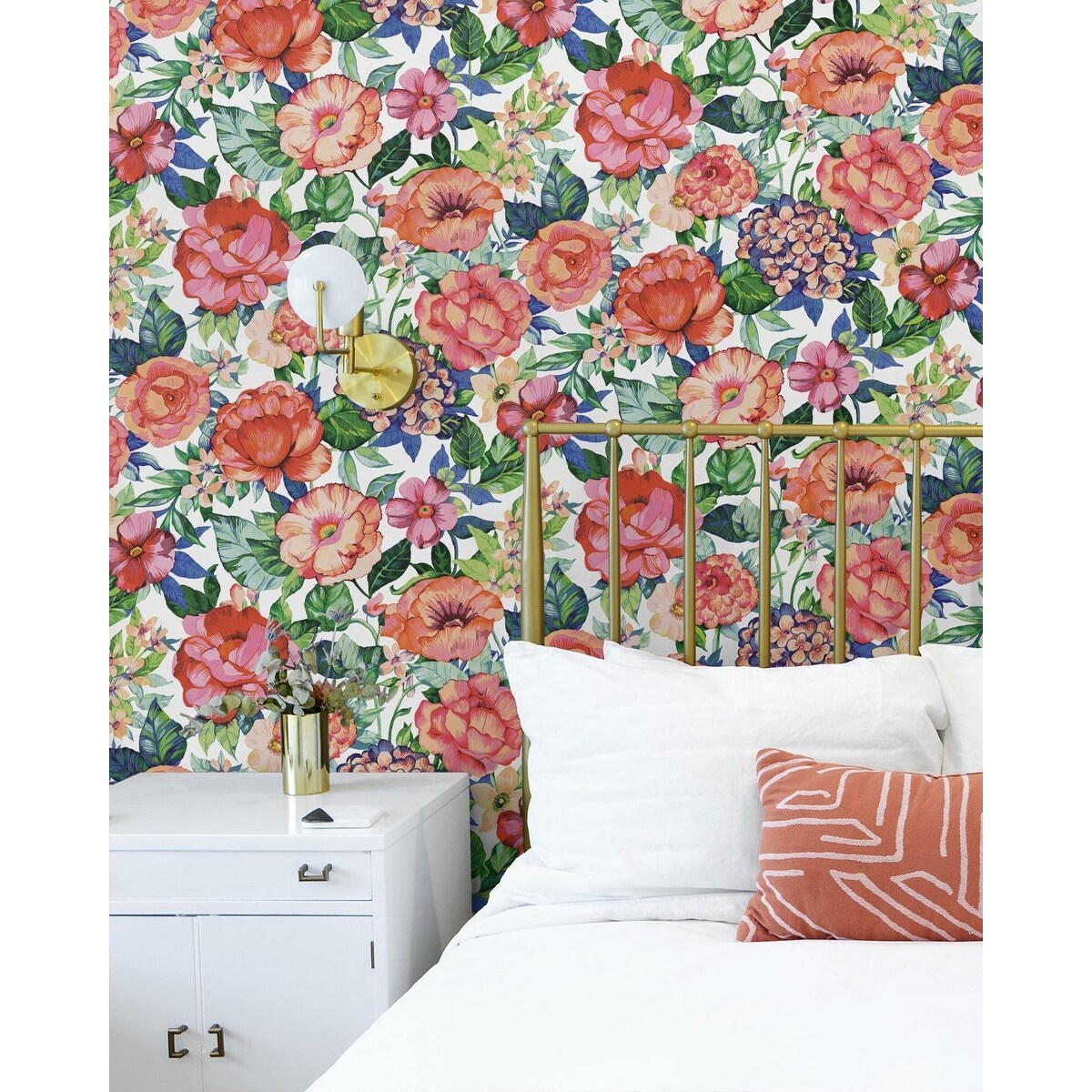 Nextwall Watercolor Floral Garden Peel And Stick Wallpaper