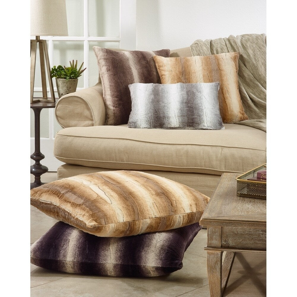 Faux Fur Decorative Floor Pillow