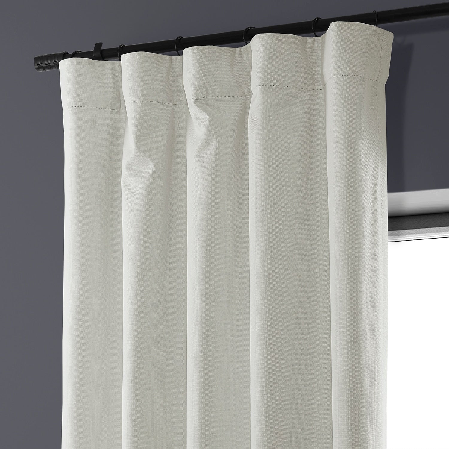 Exclusive Fabrics Performance Linen Luxury Blackout Curtains (1 Panel) - Thermal Insulation, Elegant Blackout Drapery