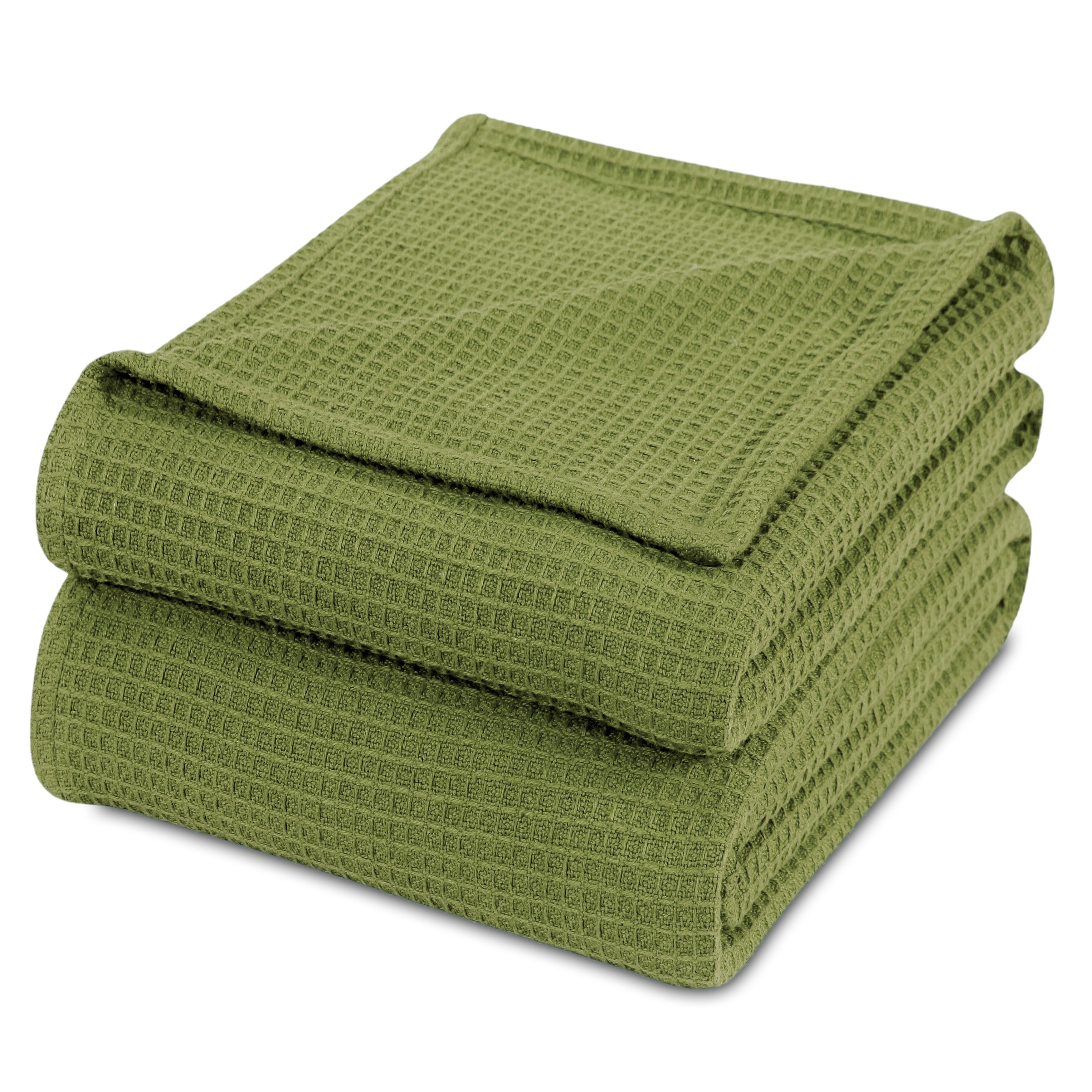 100-percent Cotton Waffle Weave Medium Weight All Season Thermal Blankets