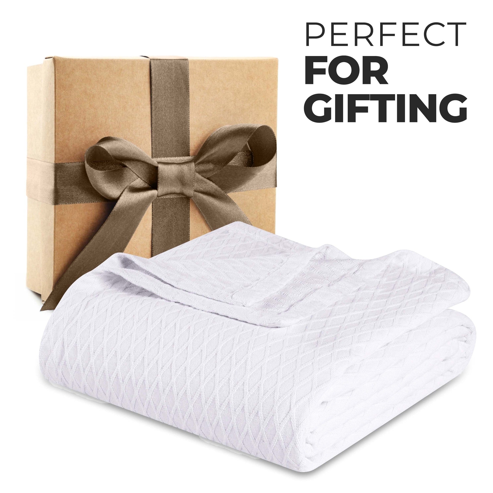 Superior Diamond Weave All-Season Bedding Cotton Blanket