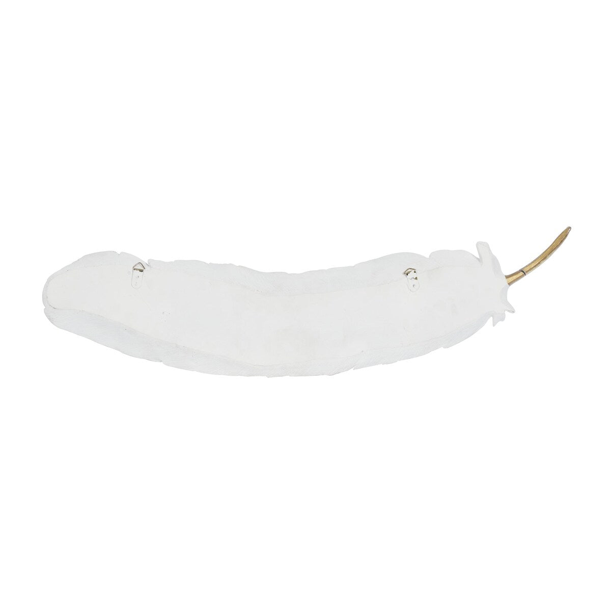 Polystone Bird Feather Home Wall Decor - White - CosmoLiving by Cosmopolitan