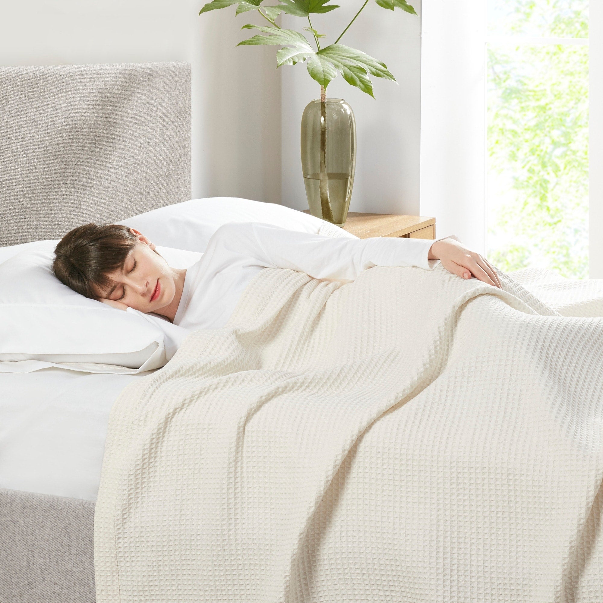 Beautyrest Waffle Weave Cotton Blanket