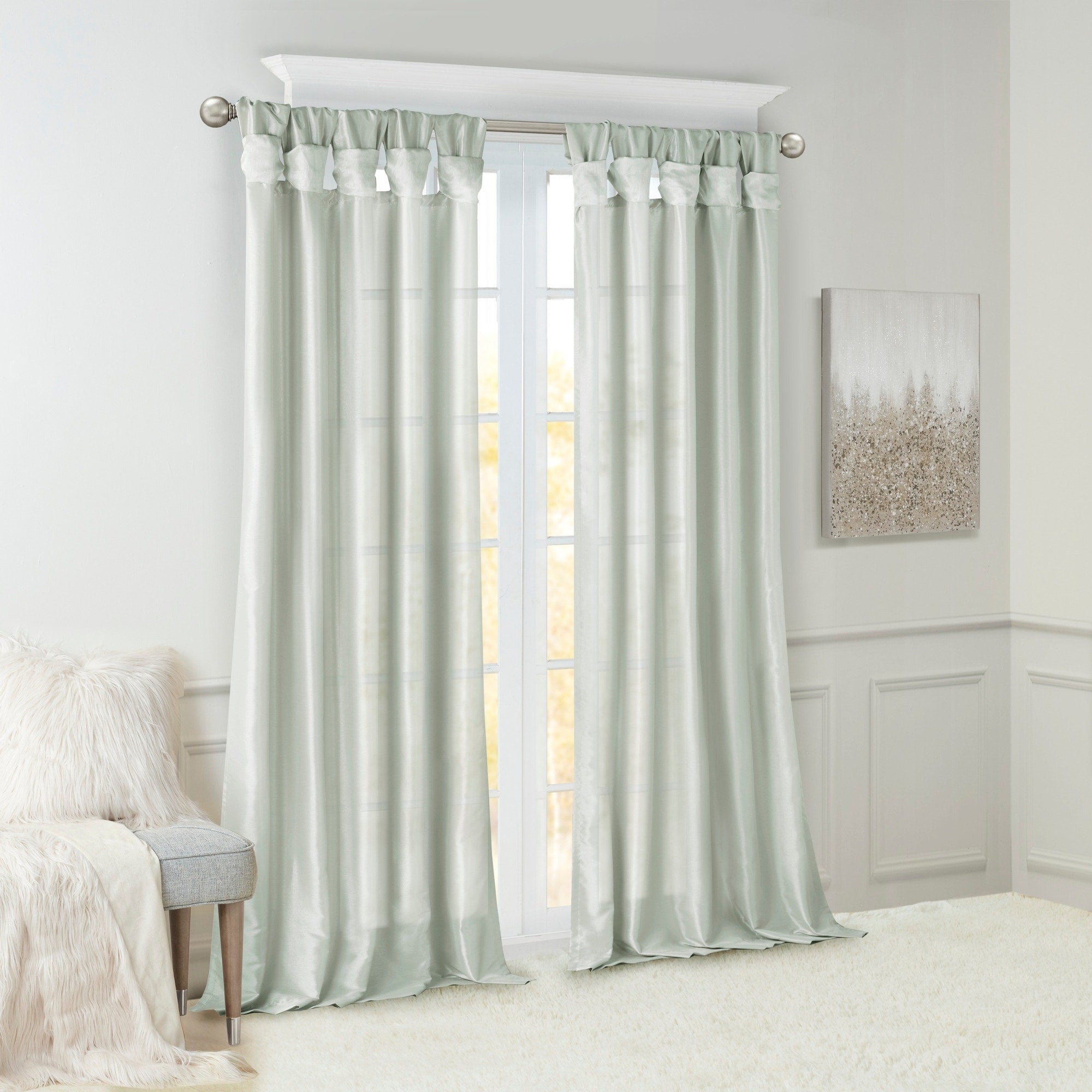 Madison Park Natalie Twisted Tab Lined Single Curtain Panel