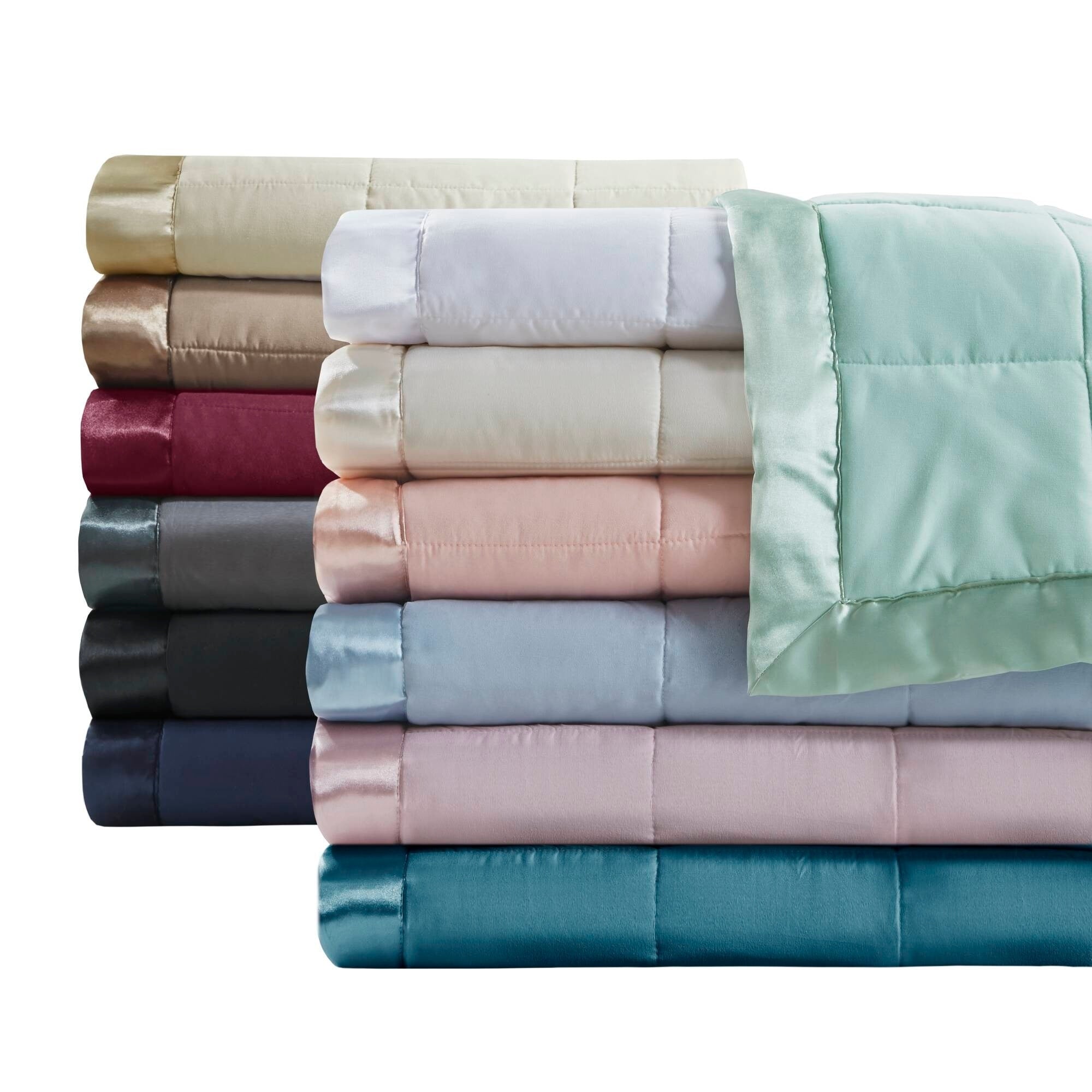 Madison Park Prospect Lightweight Down Alternative Blanket with Satin Trim