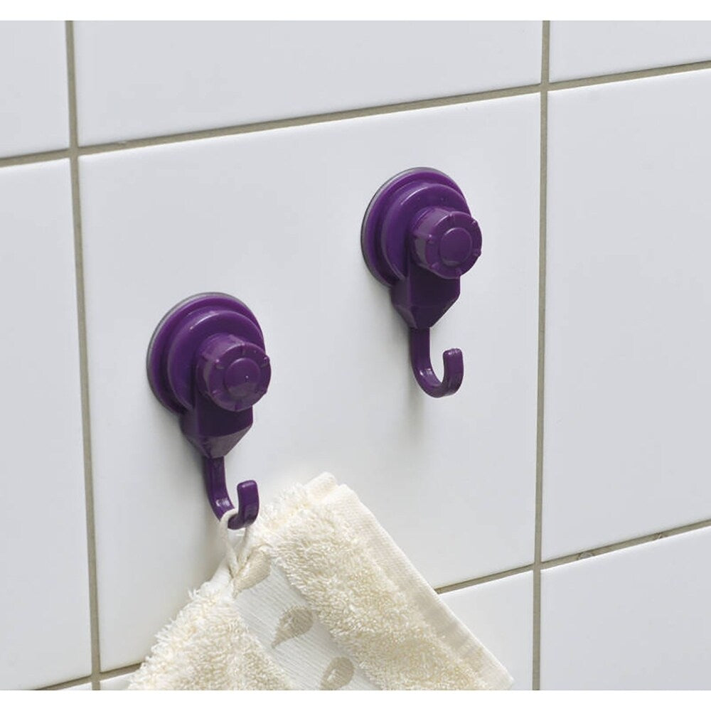 Suction Cup Hooks Shower-Kitchen Walls Organizer Loofah Set of 2