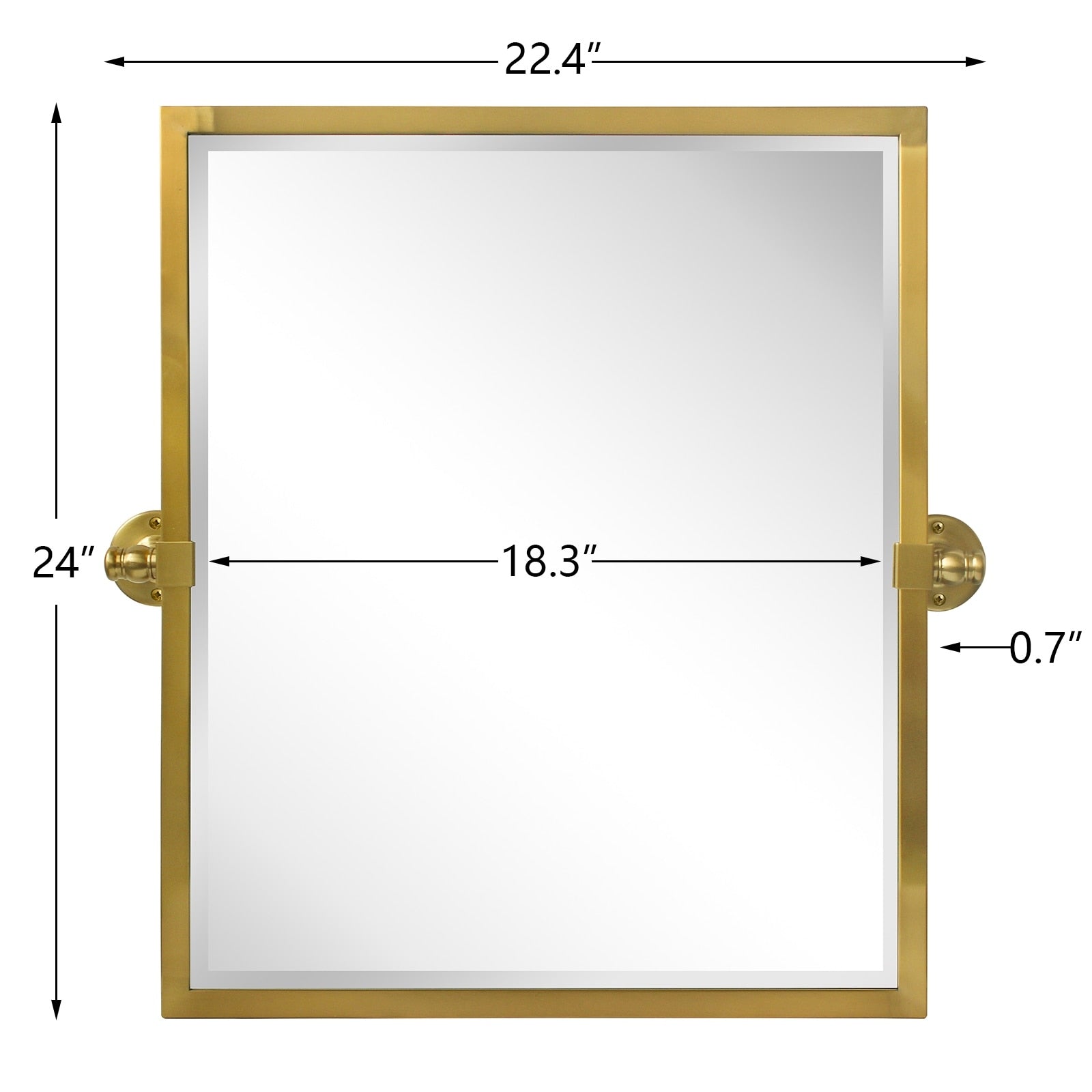 TEHOME Blakley Rectangle Metal Wall Mirror