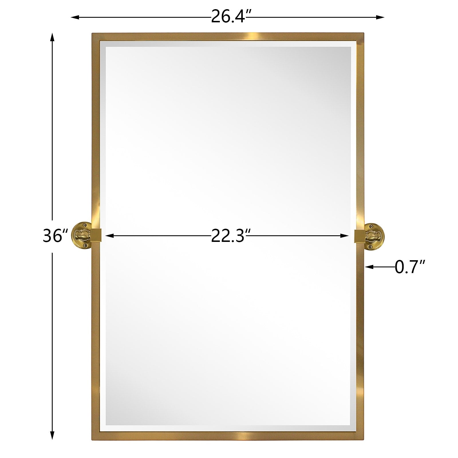 TEHOME Blakley Rectangle Metal Wall Mirror