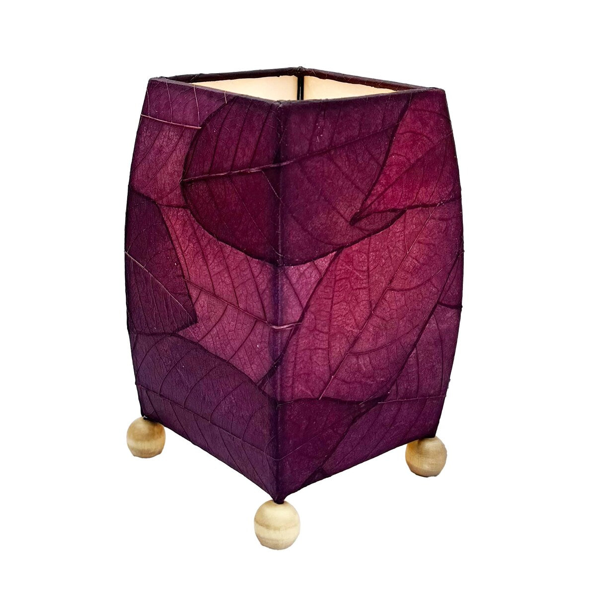 Eangee Handmade Mini Square Cocoa Leaf Lamp