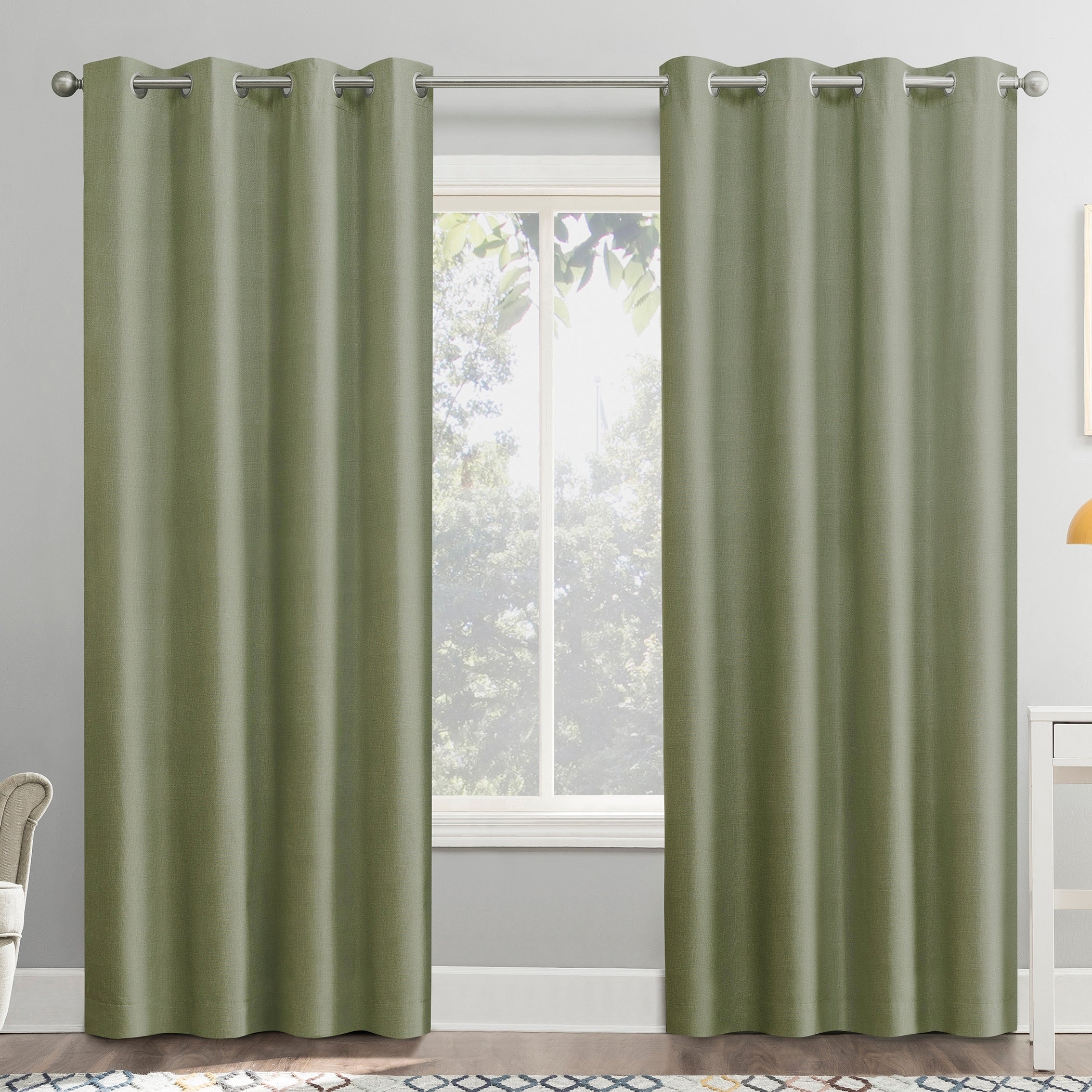 Sun Zero Duran Thermal Insulated Total Blackout Grommet 1-Piece Curtain Panel, Single Panel