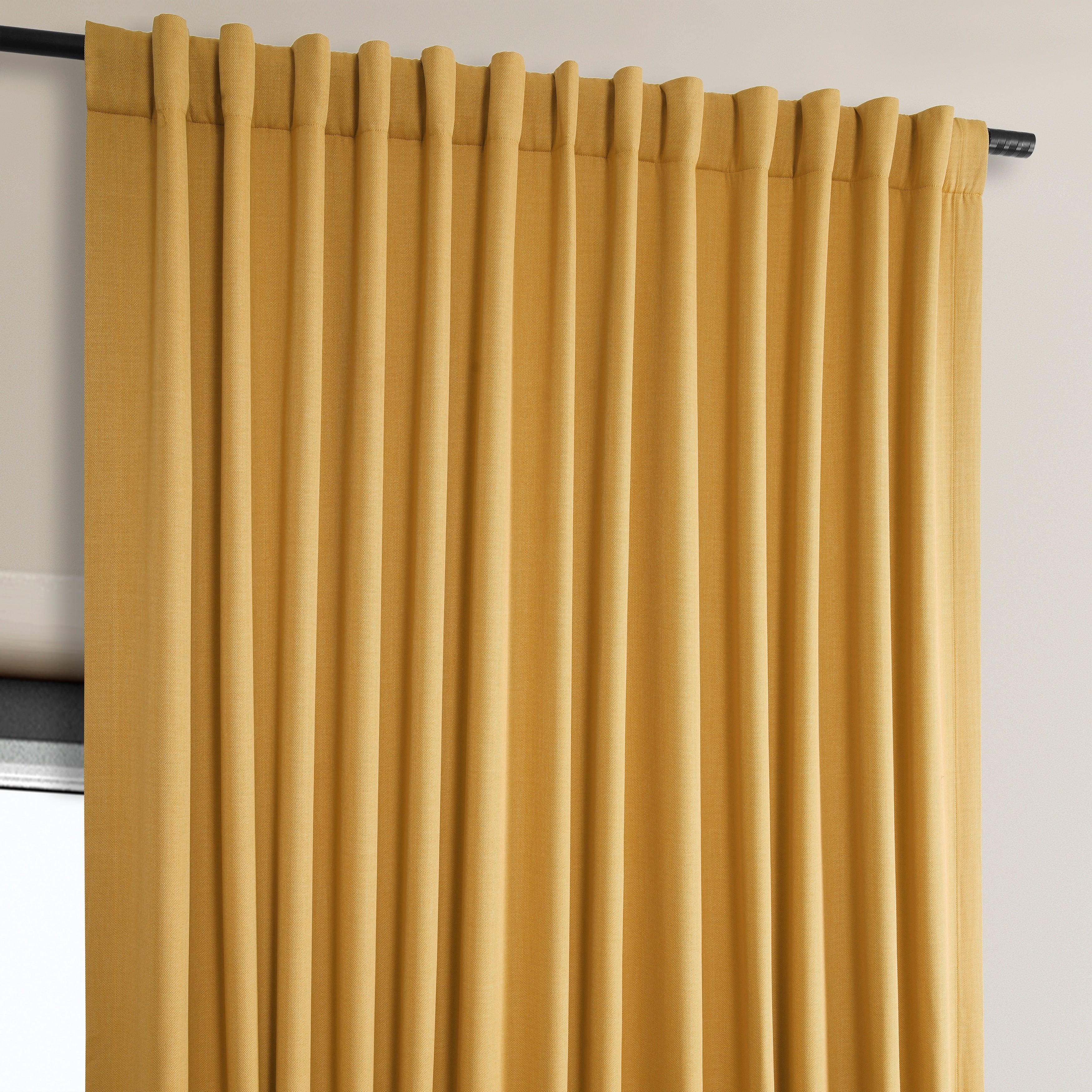 Exclusive Fabrics Faux Linen Extra Wide Room Darkening Curtains (1 Panel)