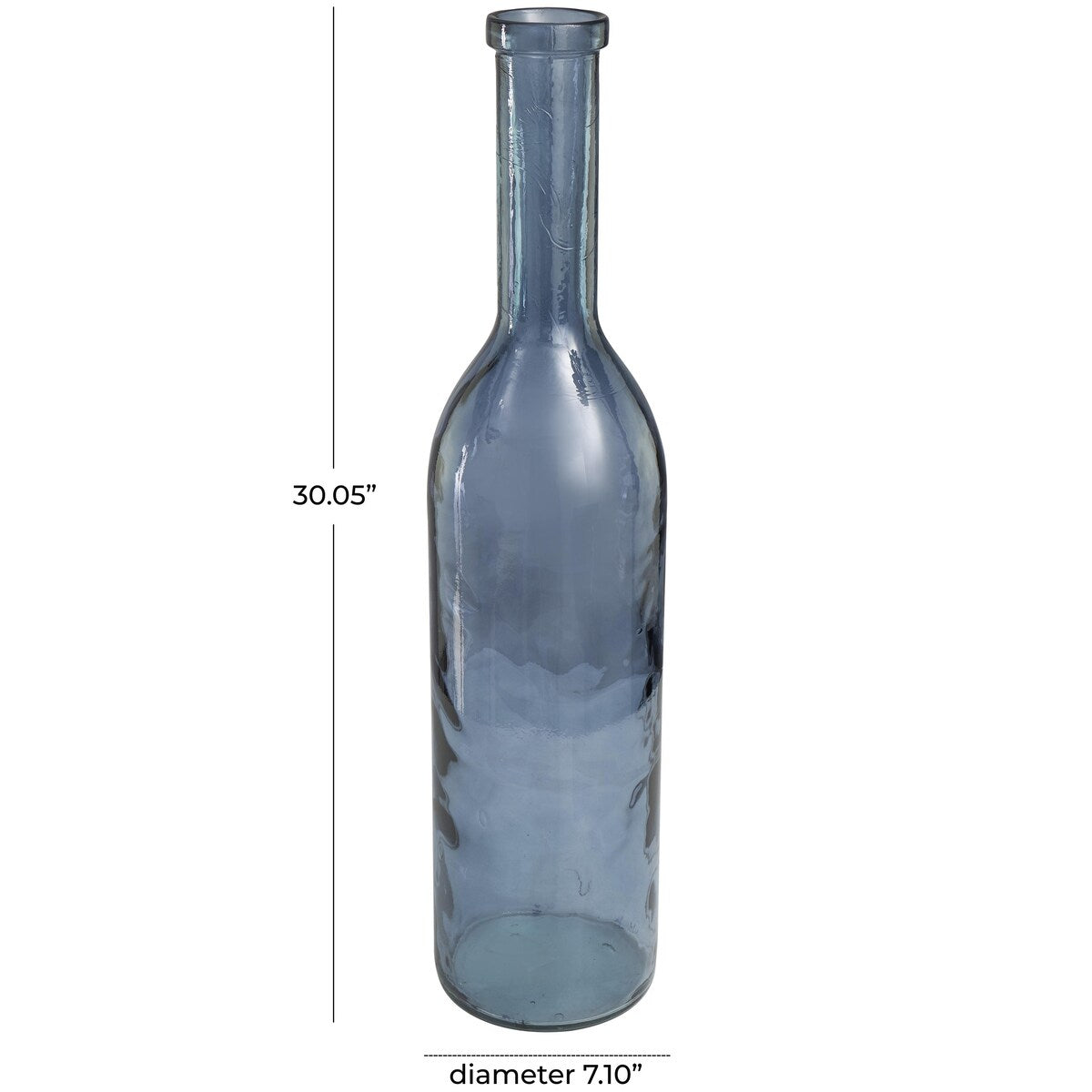 Recycled Glass Handmade Spanish Decorative Vase - Clear, Blue or Teal - Roche River Decor