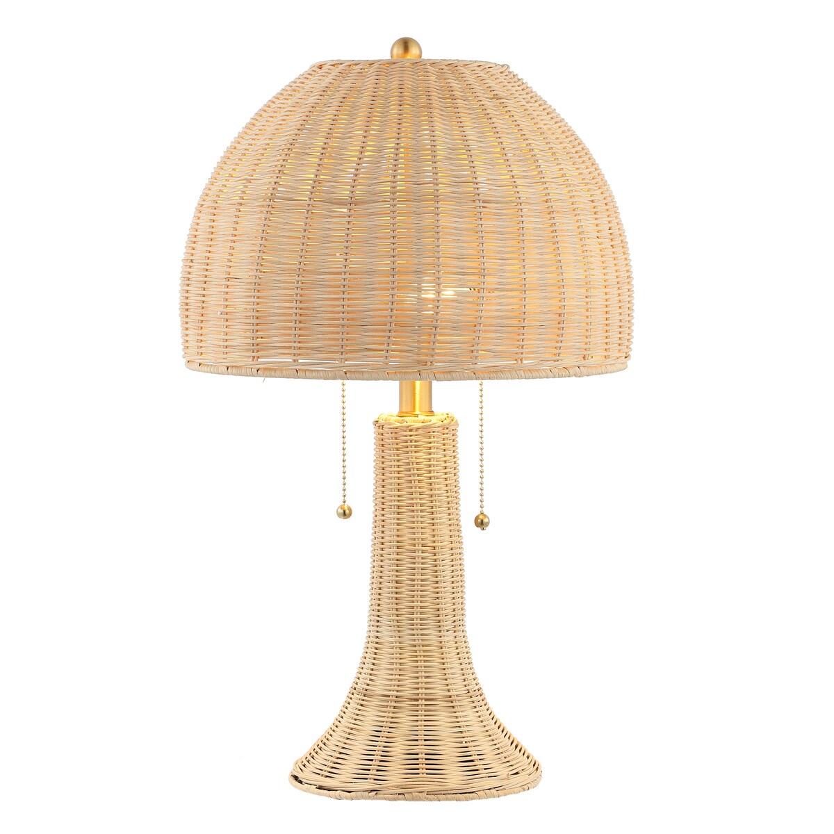 Margie 22 Bohemian Rustic Iron LED Table Lamp, Natural/Brass Gold by JONATHAN Y