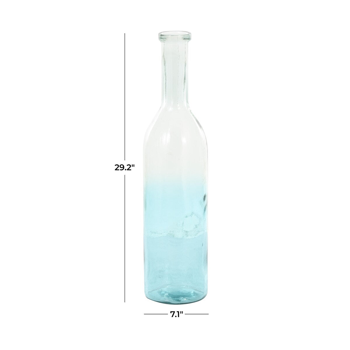 Recycled Glass Handmade Spanish Decorative Vase - Clear, Blue or Teal - Roche River Decor